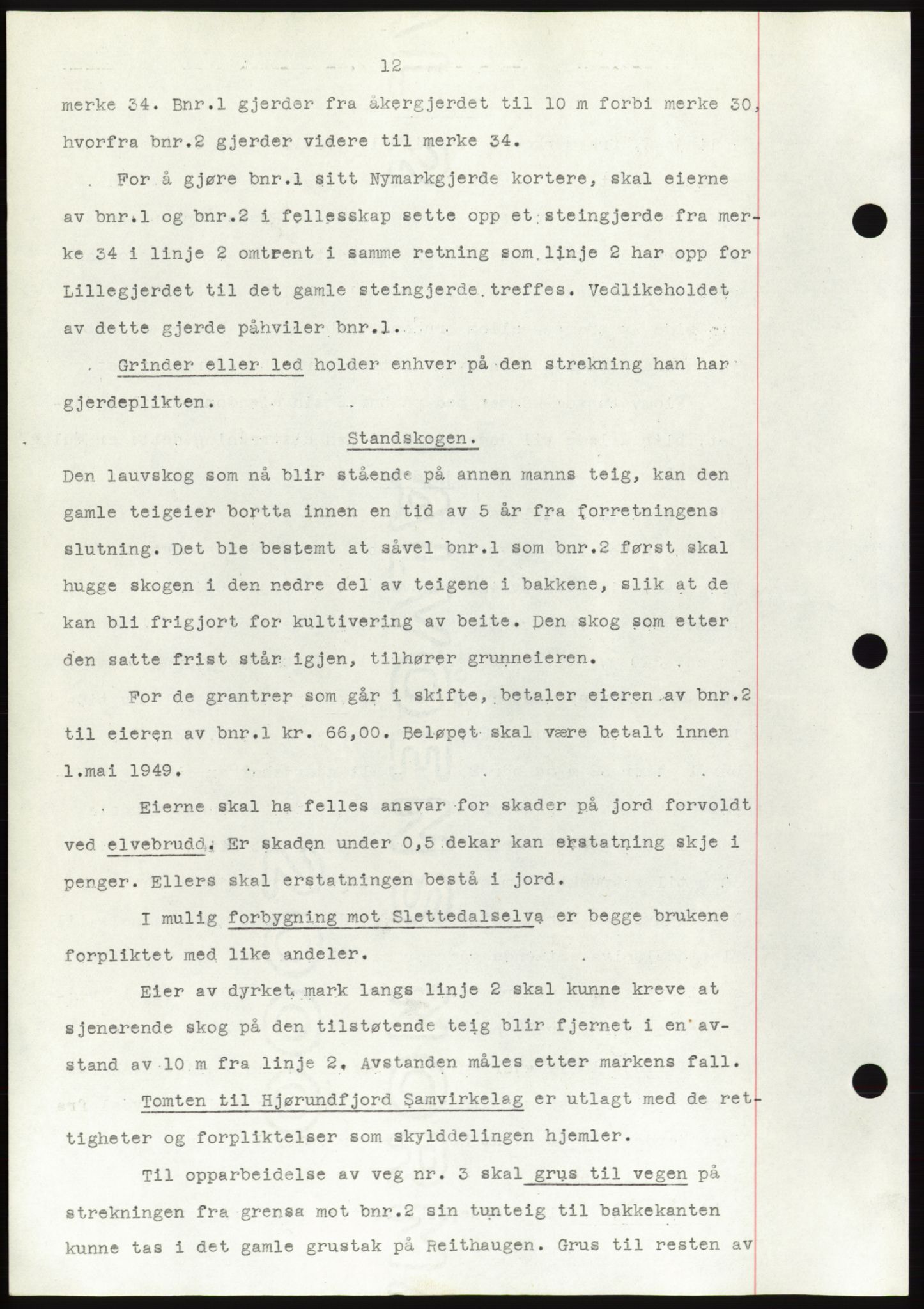 Søre Sunnmøre sorenskriveri, AV/SAT-A-4122/1/2/2C/L0083: Mortgage book no. 9A, 1948-1949, Diary no: : 136/1949