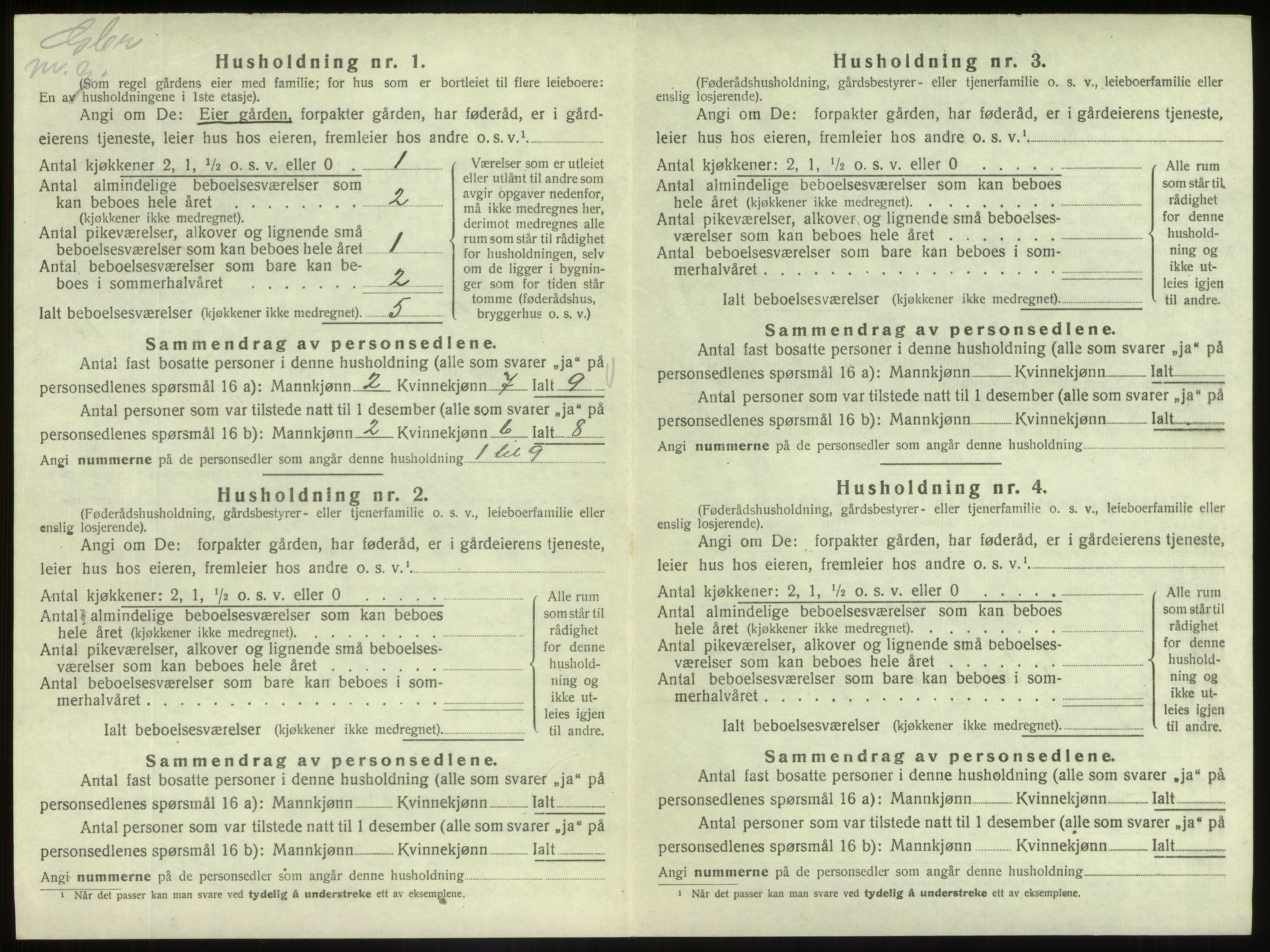 SAB, 1920 census for Fjaler, 1920, p. 1317