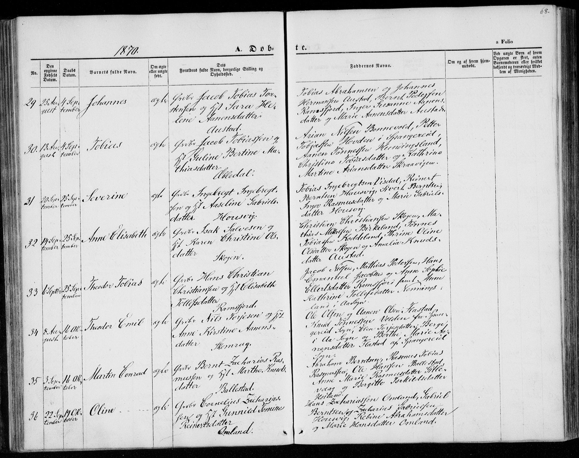 Lyngdal sokneprestkontor, AV/SAK-1111-0029/F/Fa/Faa/L0002: Parish register (official) no. A 2, 1858-1870, p. 68