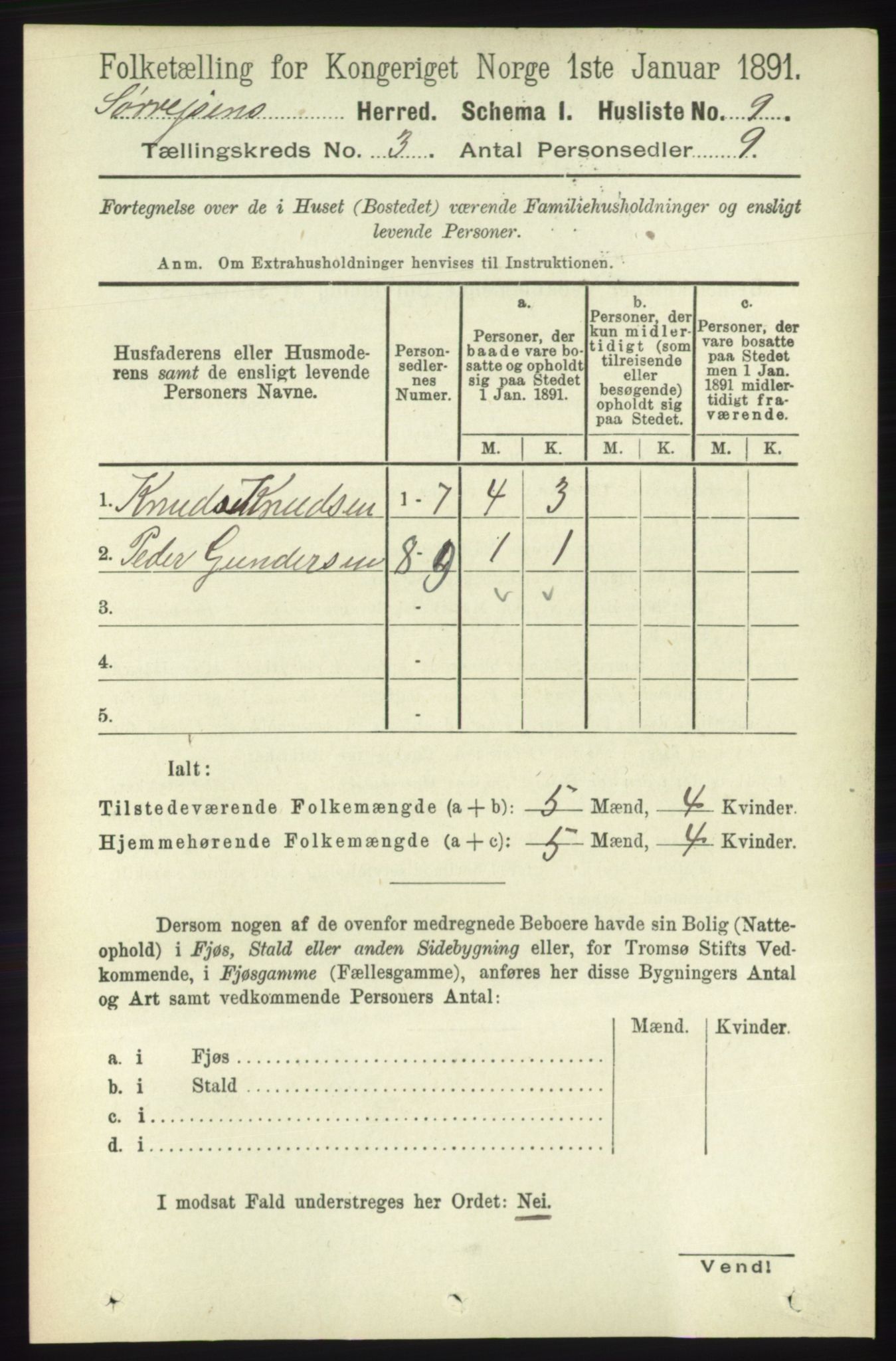 RA, 1891 census for 1925 Sørreisa, 1891, p. 652