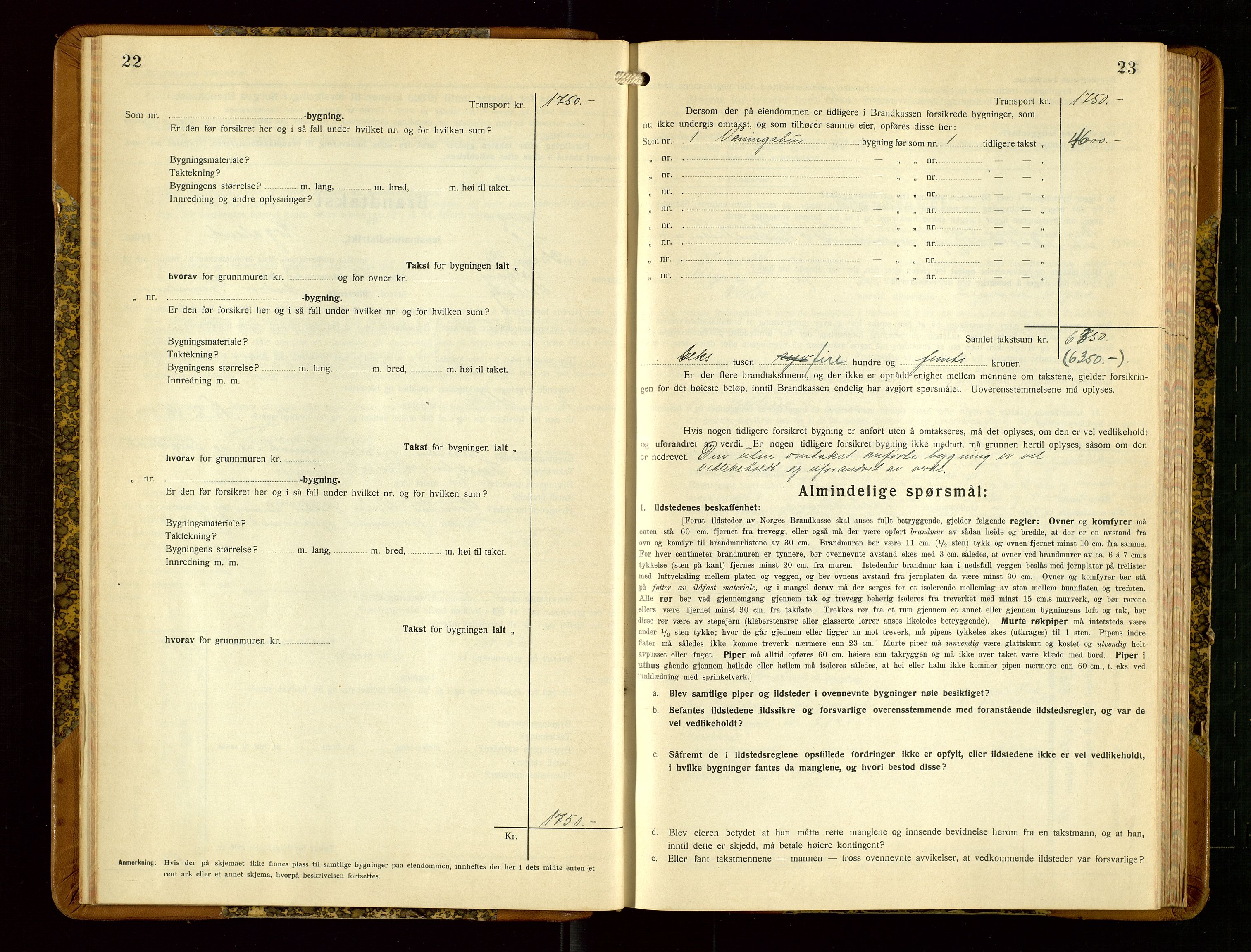 Hå lensmannskontor, AV/SAST-A-100456/Goa/L0006: Takstprotokoll (skjema), 1932-1938, p. 22-23