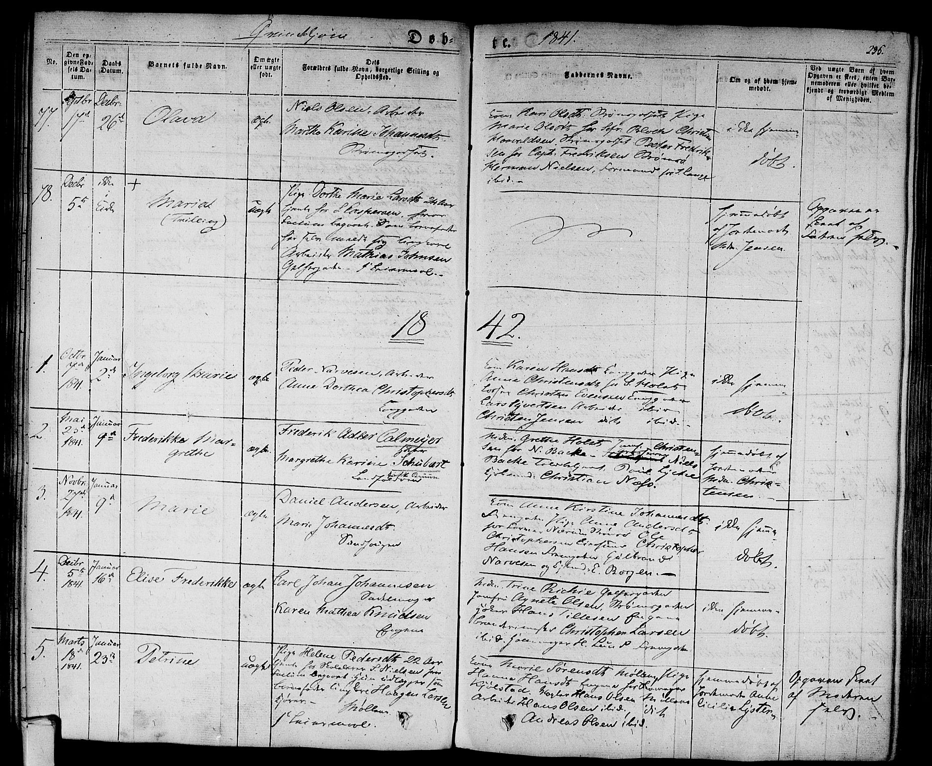Bragernes kirkebøker, SAKO/A-6/F/Fb/L0001: Parish register (official) no. II 1, 1830-1847, p. 235