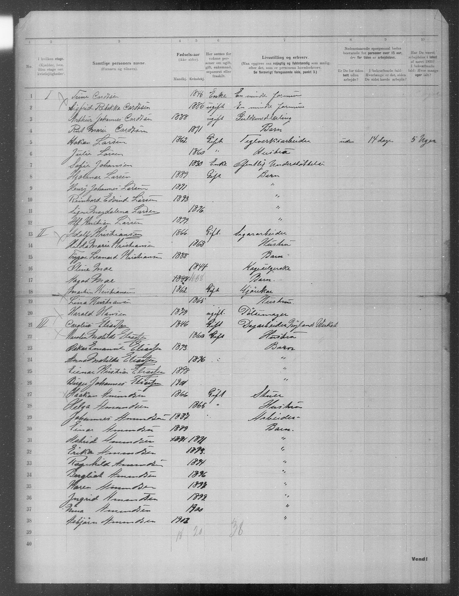 OBA, Municipal Census 1903 for Kristiania, 1903, p. 17584