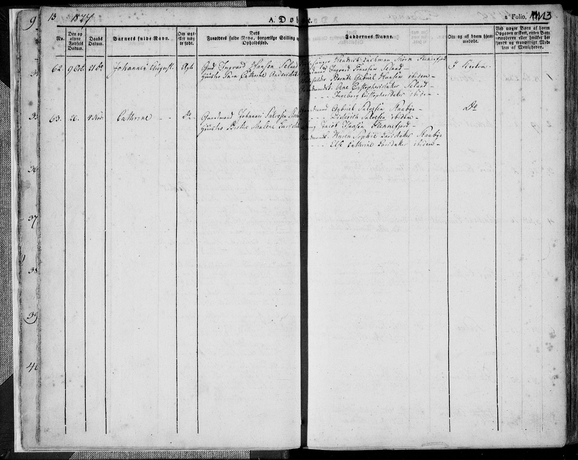 Flekkefjord sokneprestkontor, AV/SAK-1111-0012/F/Fa/Fac/L0003: Parish register (official) no. A 3, 1826-1841, p. 13