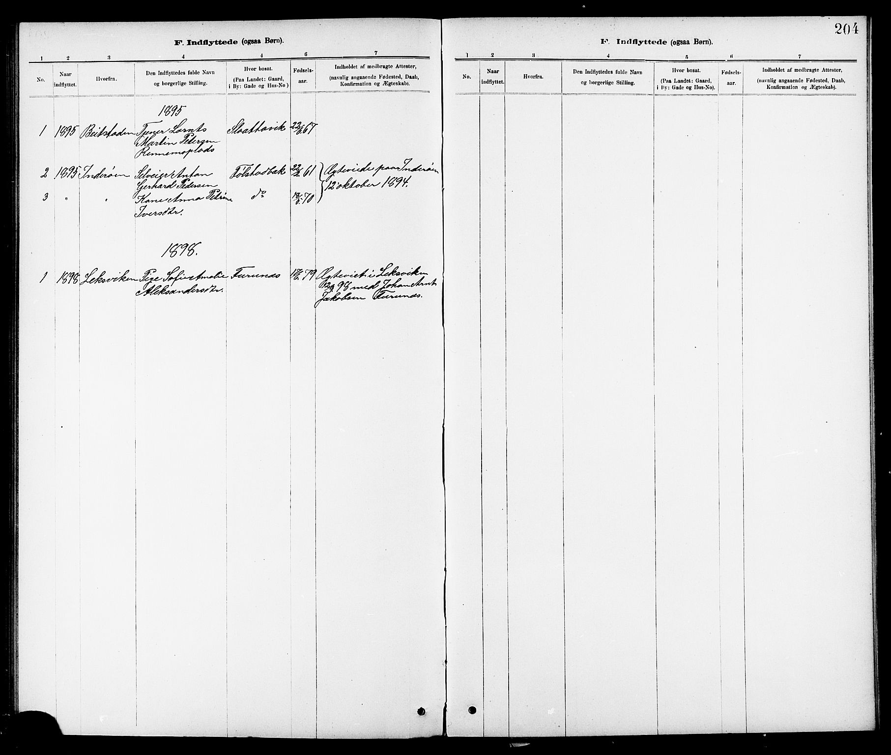 Ministerialprotokoller, klokkerbøker og fødselsregistre - Nord-Trøndelag, SAT/A-1458/744/L0423: Parish register (copy) no. 744C02, 1886-1905, p. 204