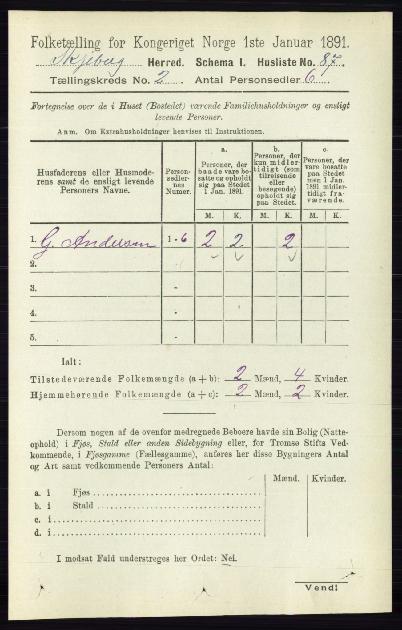 RA, 1891 census for 0115 Skjeberg, 1891, p. 897