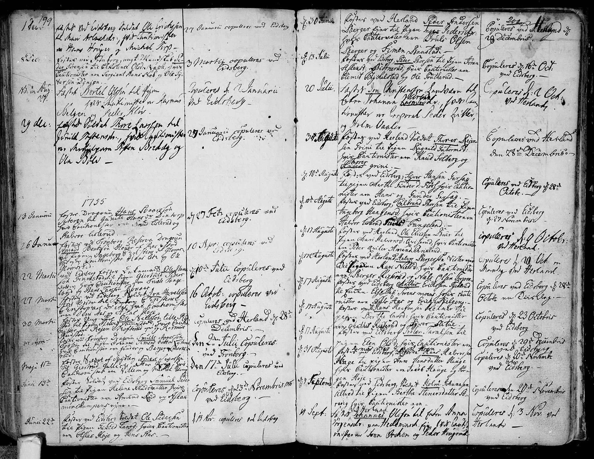 Eidsberg prestekontor Kirkebøker, SAO/A-10905/F/Fa/L0003: Parish register (official) no.  I 3, 1742-1758, p. 199-200