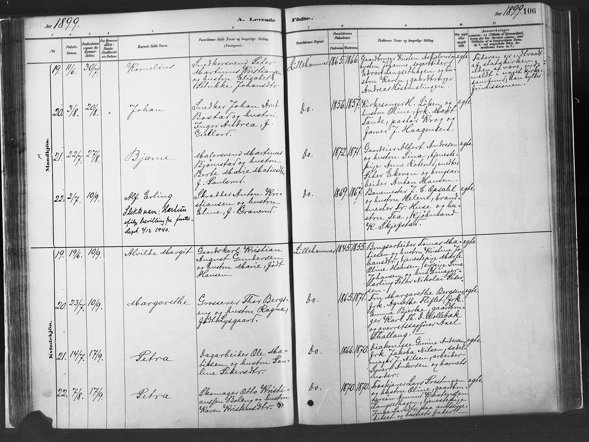 Fåberg prestekontor, AV/SAH-PREST-086/H/Ha/Haa/L0010: Parish register (official) no. 10, 1879-1900, p. 106