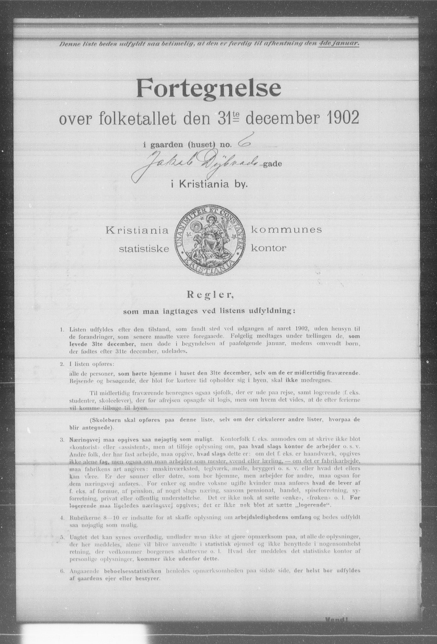 OBA, Municipal Census 1902 for Kristiania, 1902, p. 8549