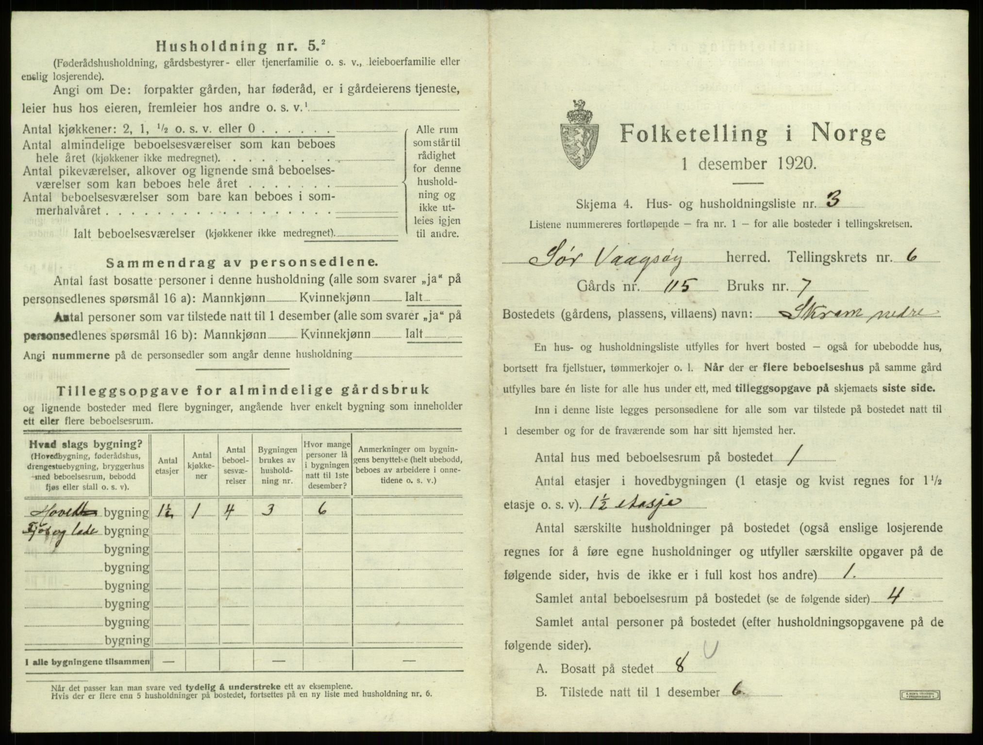 SAB, 1920 census for Sør-Vågsøy, 1920, p. 380