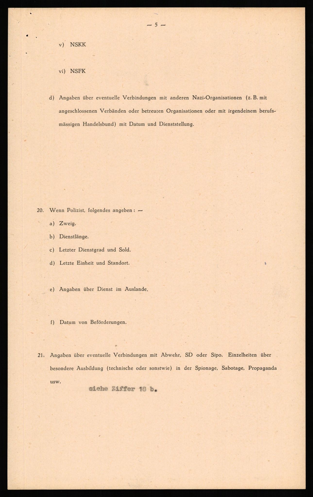 Forsvaret, Forsvarets overkommando II, AV/RA-RAFA-3915/D/Db/L0025: CI Questionaires. Tyske okkupasjonsstyrker i Norge. Tyskere., 1945-1946, p. 322