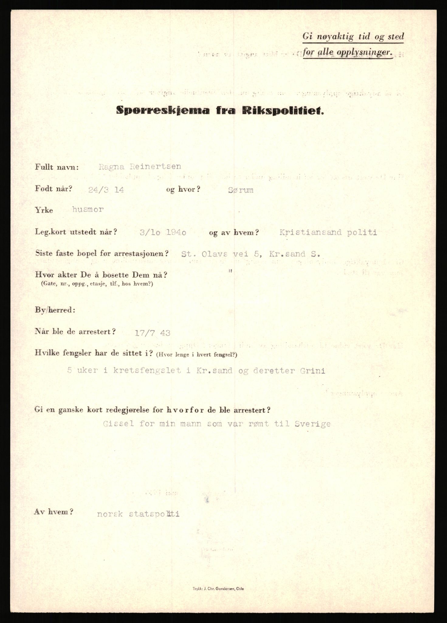 Rikspolitisjefen, AV/RA-S-1560/L/L0014: Pettersen, Aksel - Savosnick, Ernst, 1940-1945, p. 448