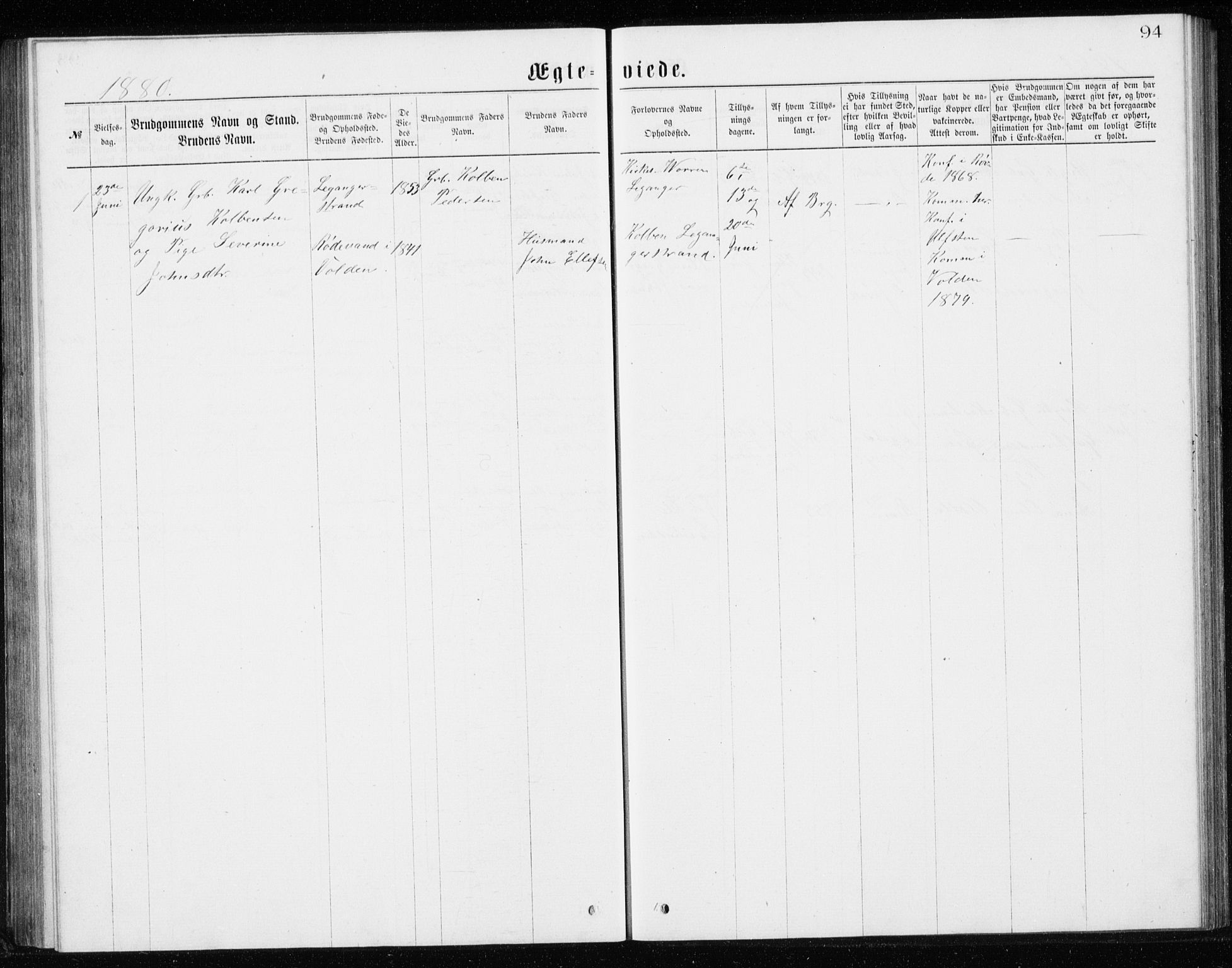 Ministerialprotokoller, klokkerbøker og fødselsregistre - Møre og Romsdal, SAT/A-1454/508/L0097: Parish register (copy) no. 508C01, 1873-1897, p. 94