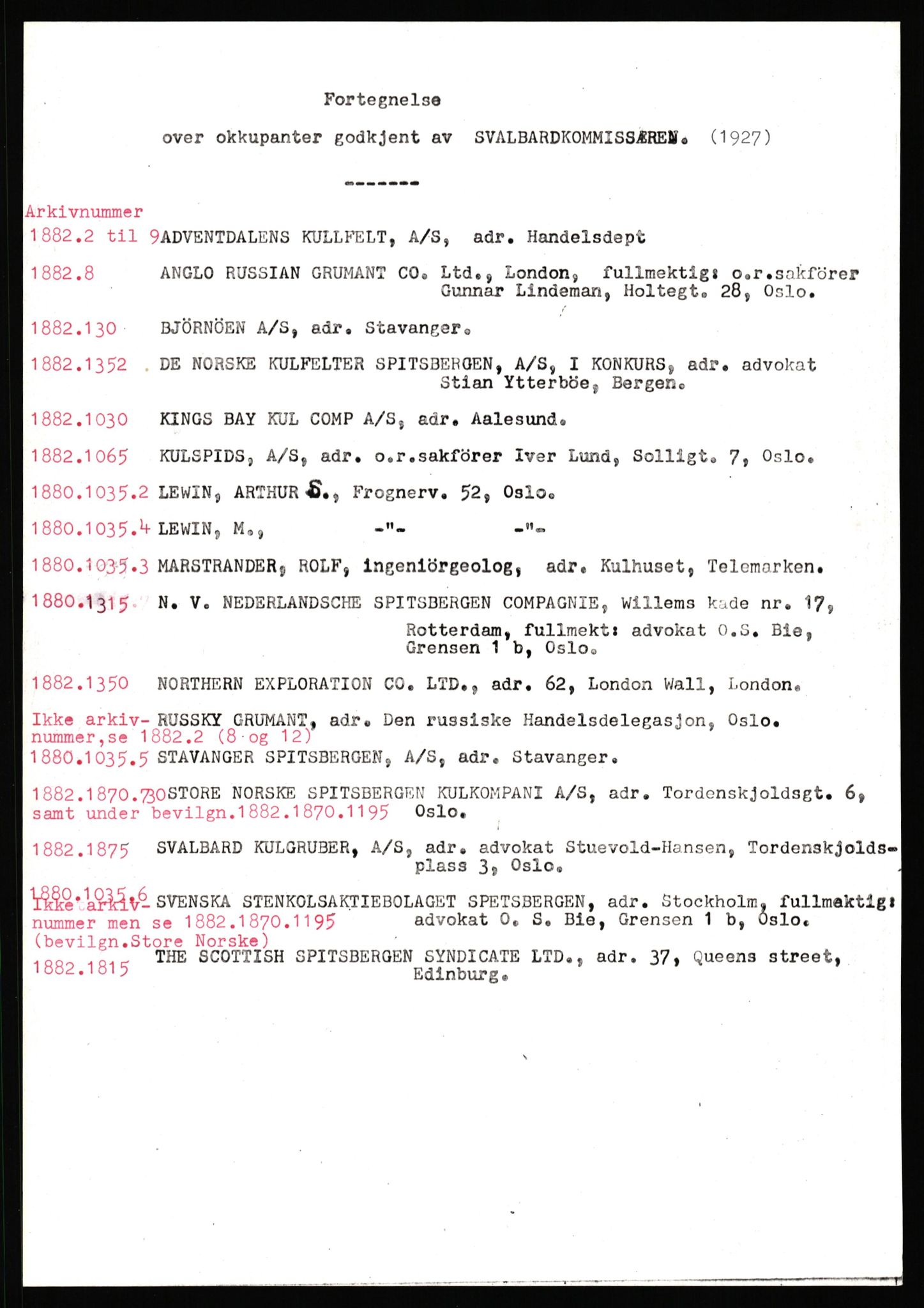 Forsvaret, Forsvarets krigshistoriske avdeling, AV/RA-RAFA-2017/Y/Yf/L0214: II-C-11-2851-2856  -  Svalbard.  Jan Mayen.  Syd-Georgia.  Walchern., 1940-1945, p. 45