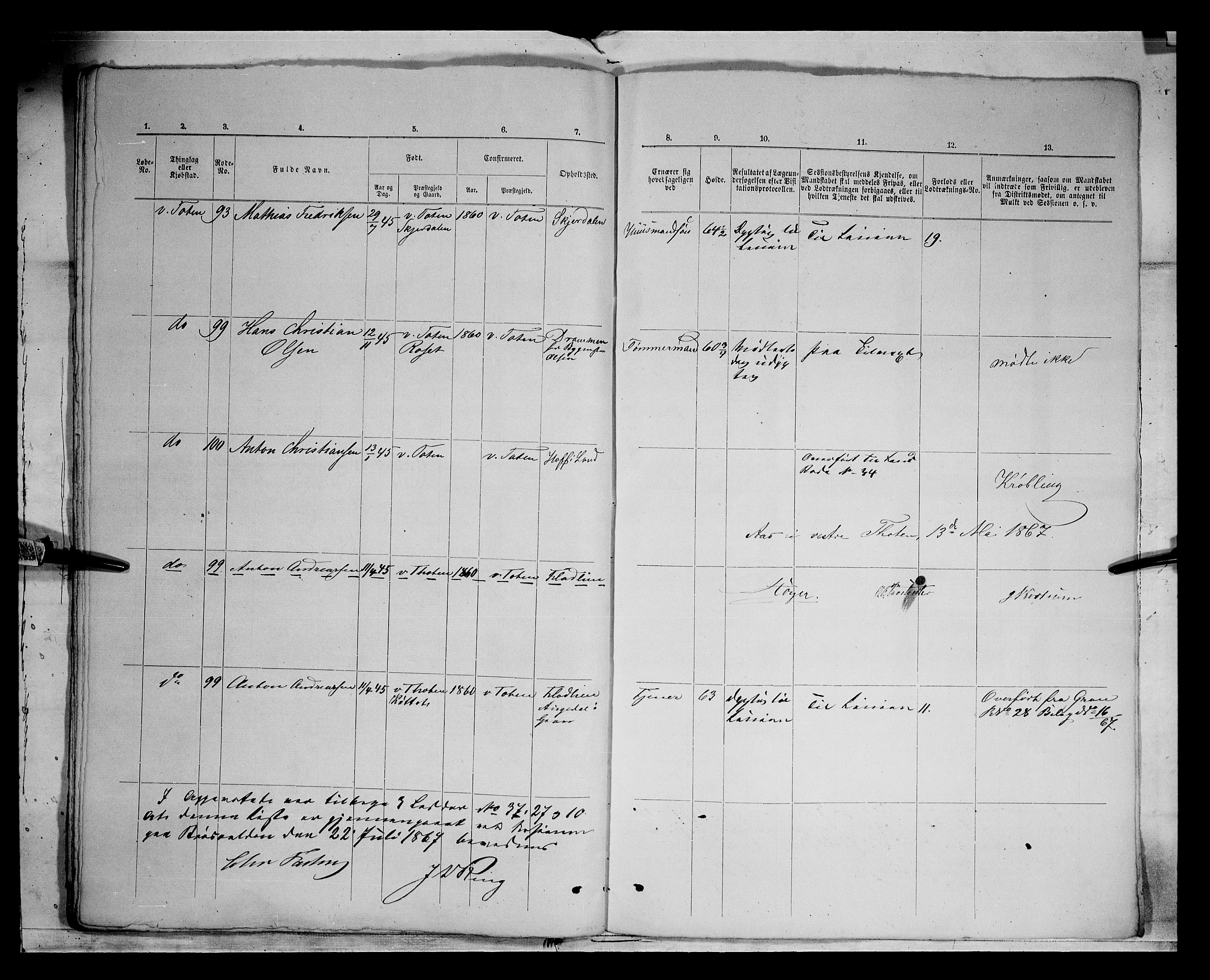 Fylkesmannen i Oppland, AV/SAH-FYO-002/1/K/Kg/L1167: Søndre og Nordre Land, Vestre Toten, 1860-1879, p. 7788