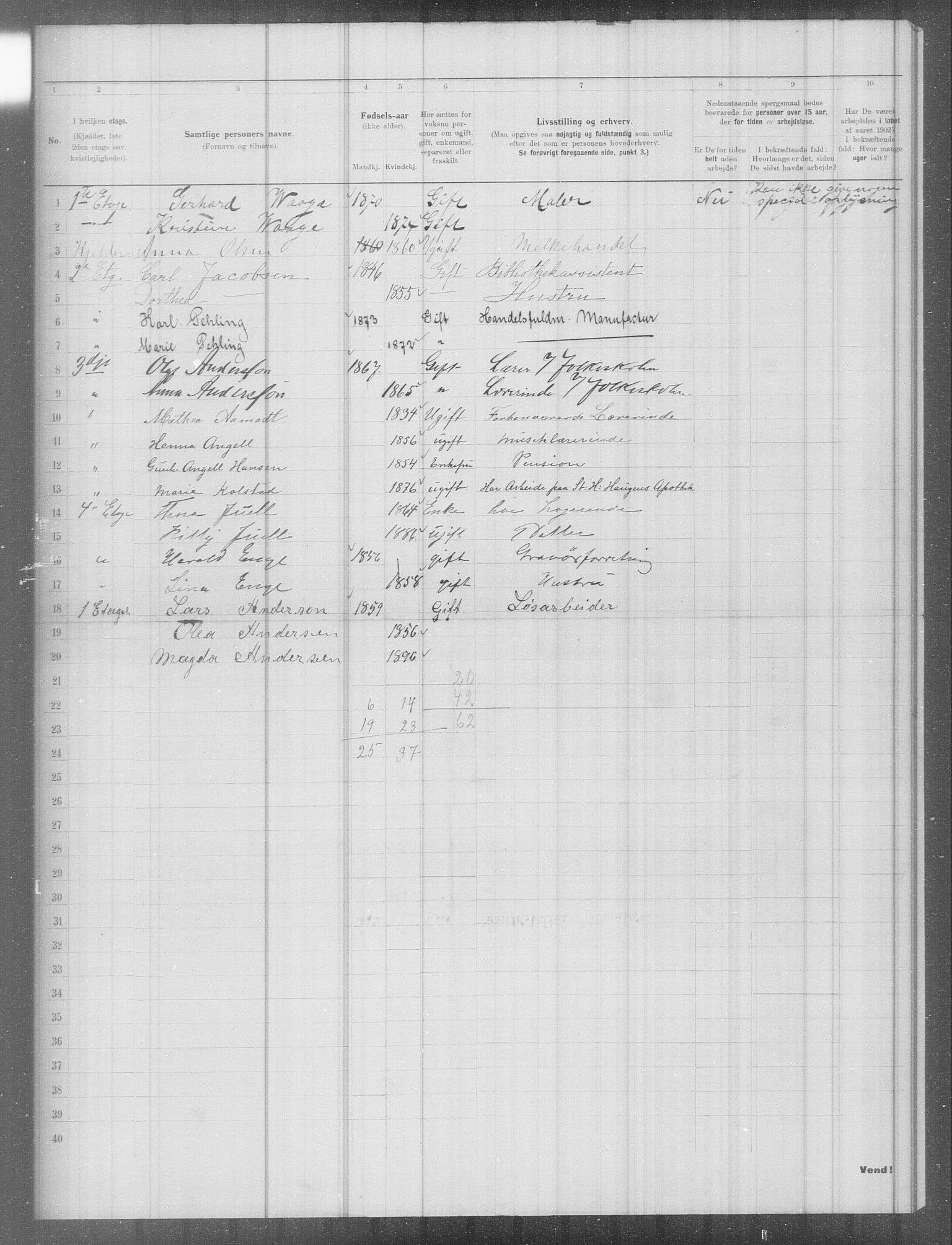 OBA, Municipal Census 1902 for Kristiania, 1902, p. 5410