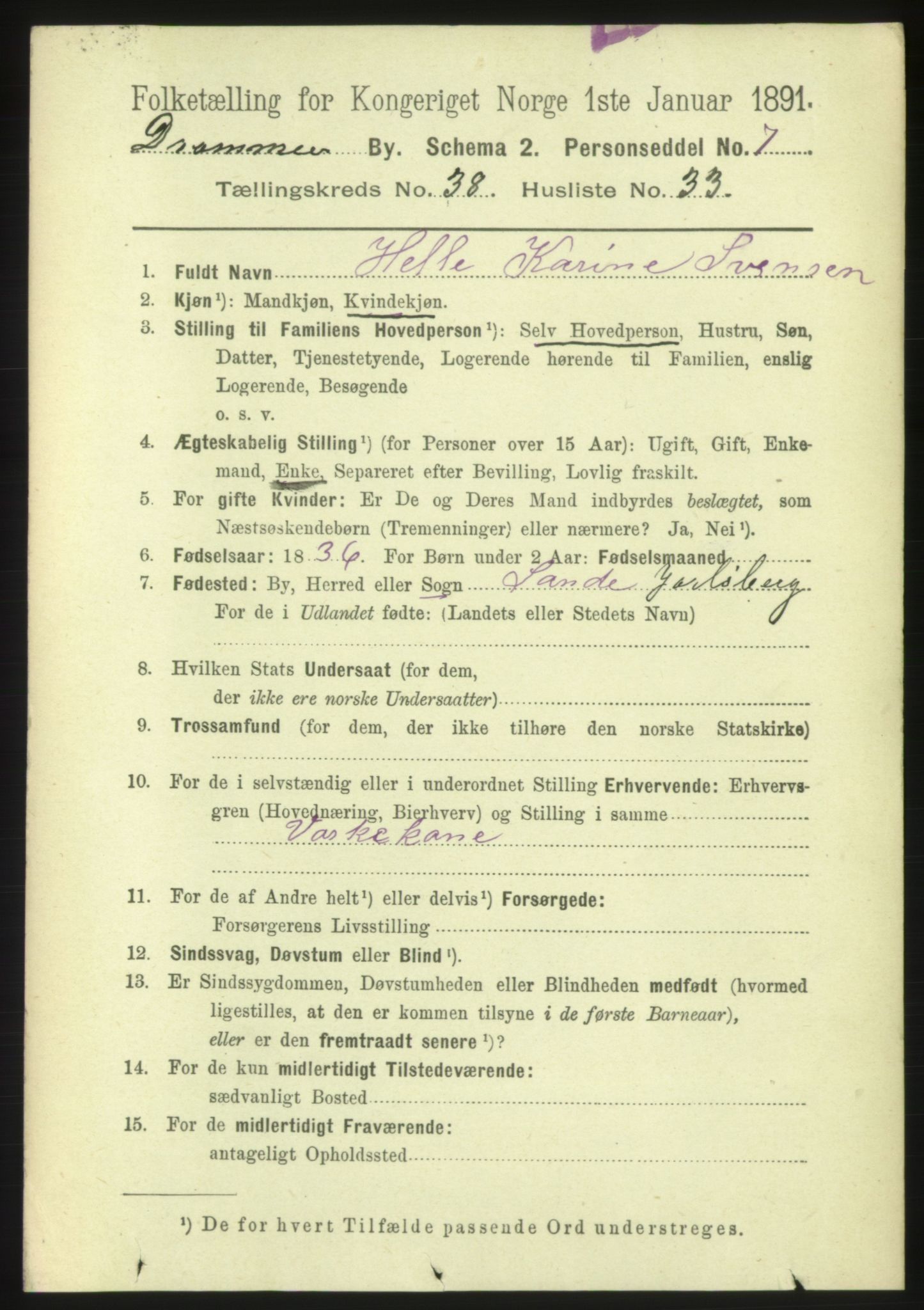 RA, 1891 census for 0602 Drammen, 1891, p. 23290