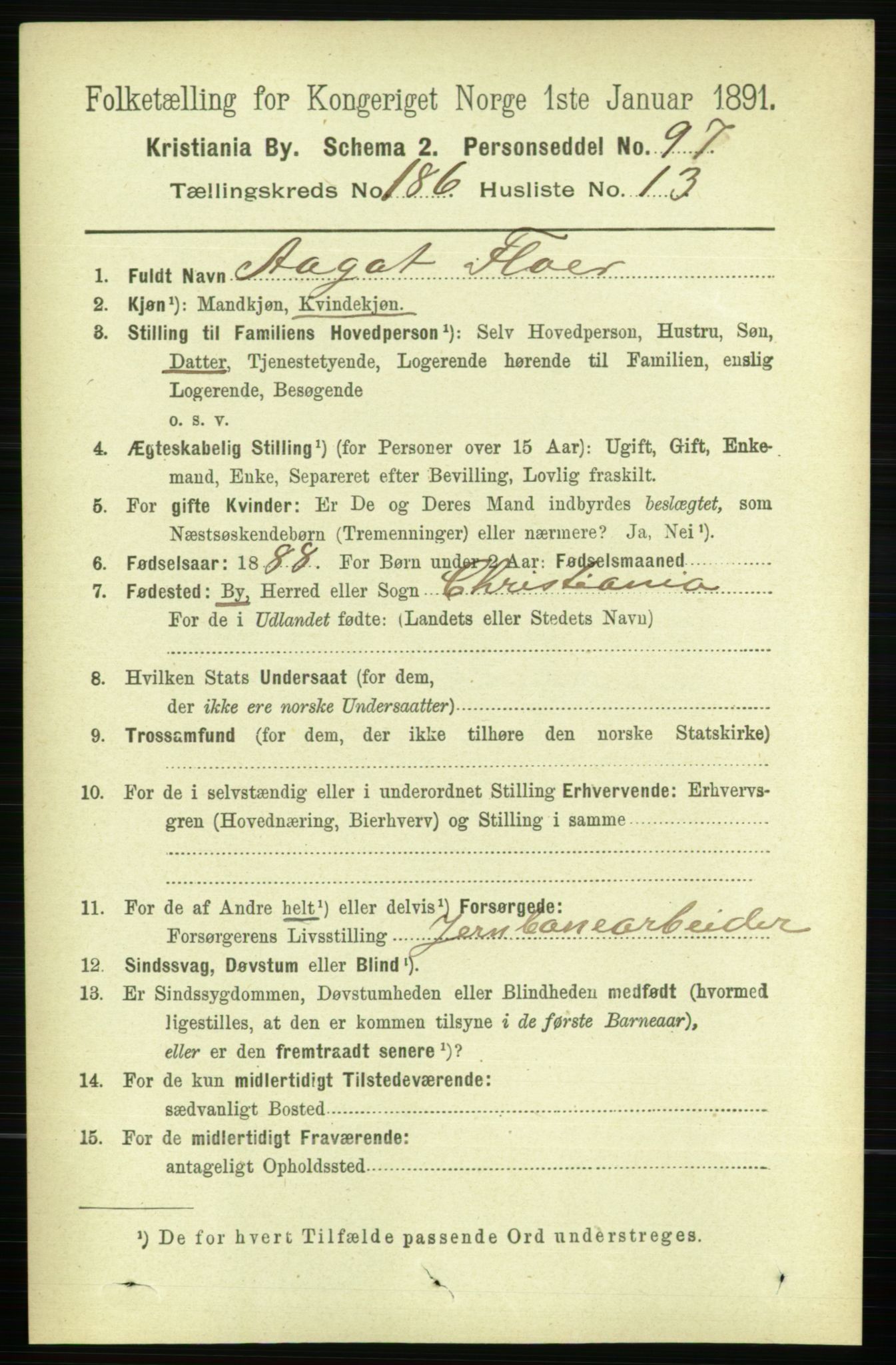 RA, 1891 census for 0301 Kristiania, 1891, p. 111878