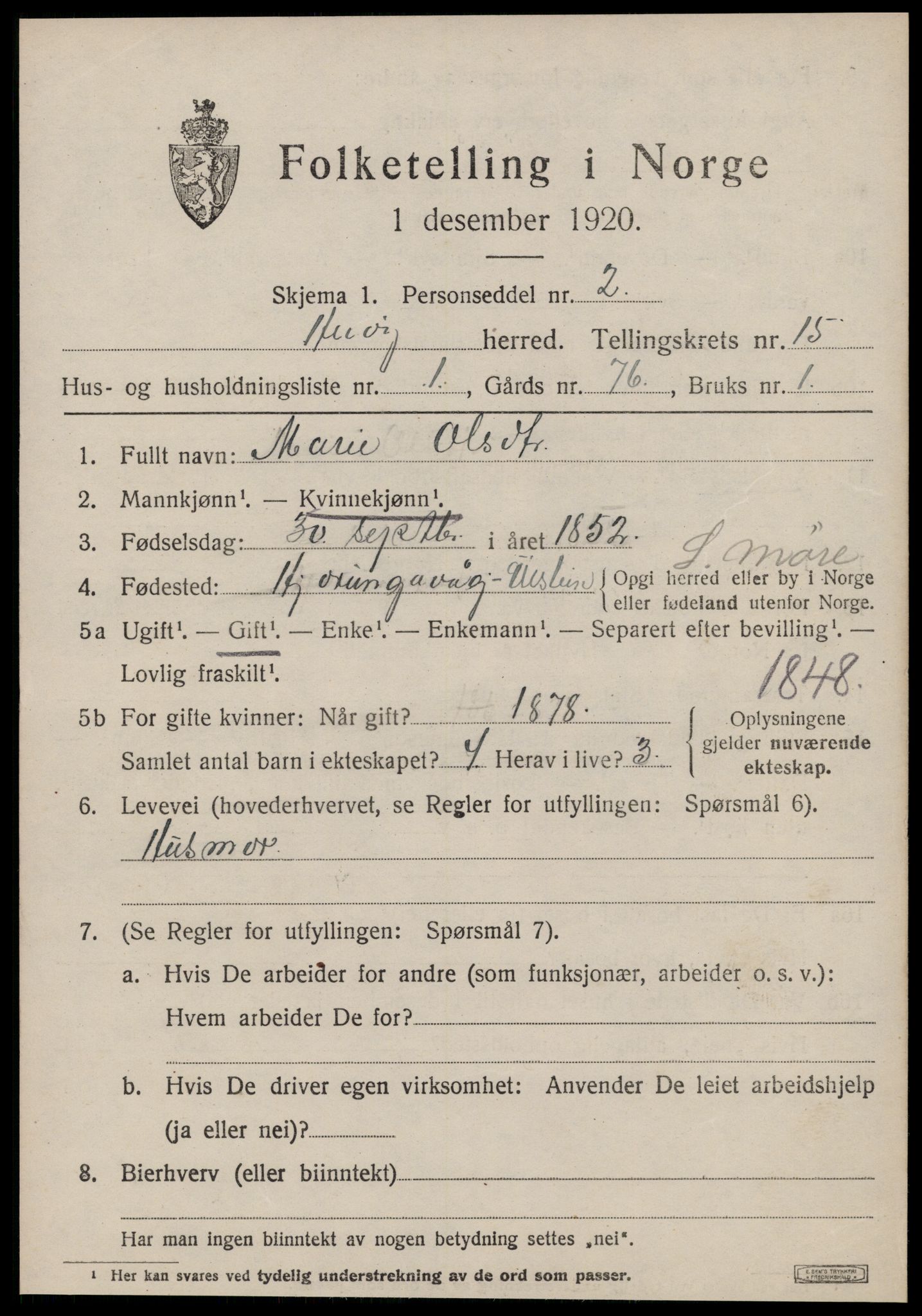 SAT, 1920 census for Herøy (MR), 1920, p. 9389