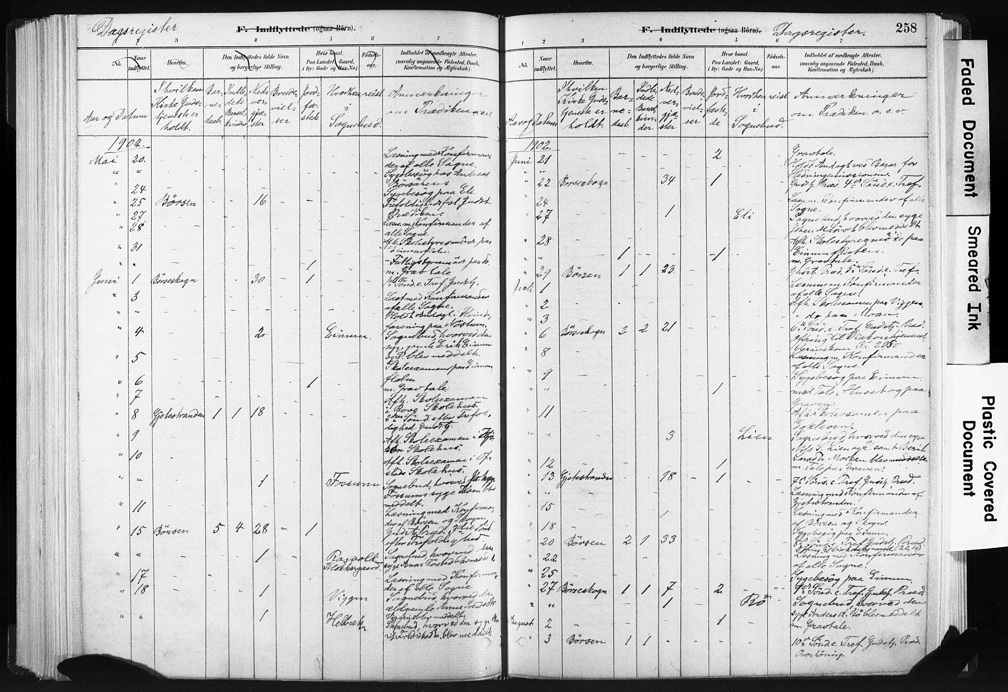 Ministerialprotokoller, klokkerbøker og fødselsregistre - Sør-Trøndelag, AV/SAT-A-1456/665/L0773: Parish register (official) no. 665A08, 1879-1905, p. 258