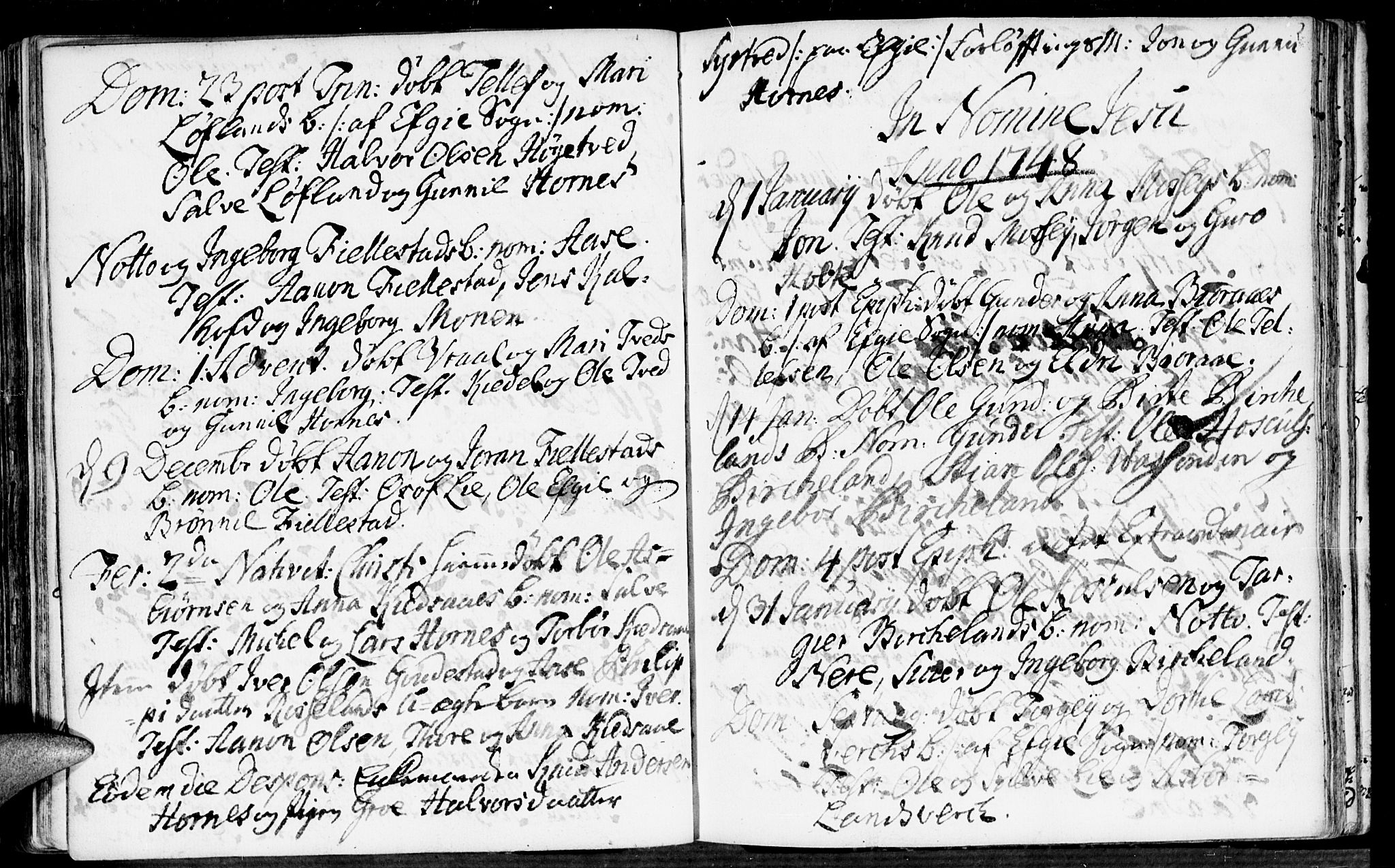 Evje sokneprestkontor, AV/SAK-1111-0008/F/Fa/Fab/L0001: Parish register (official) no. A 1, 1704-1764, p. 194-195