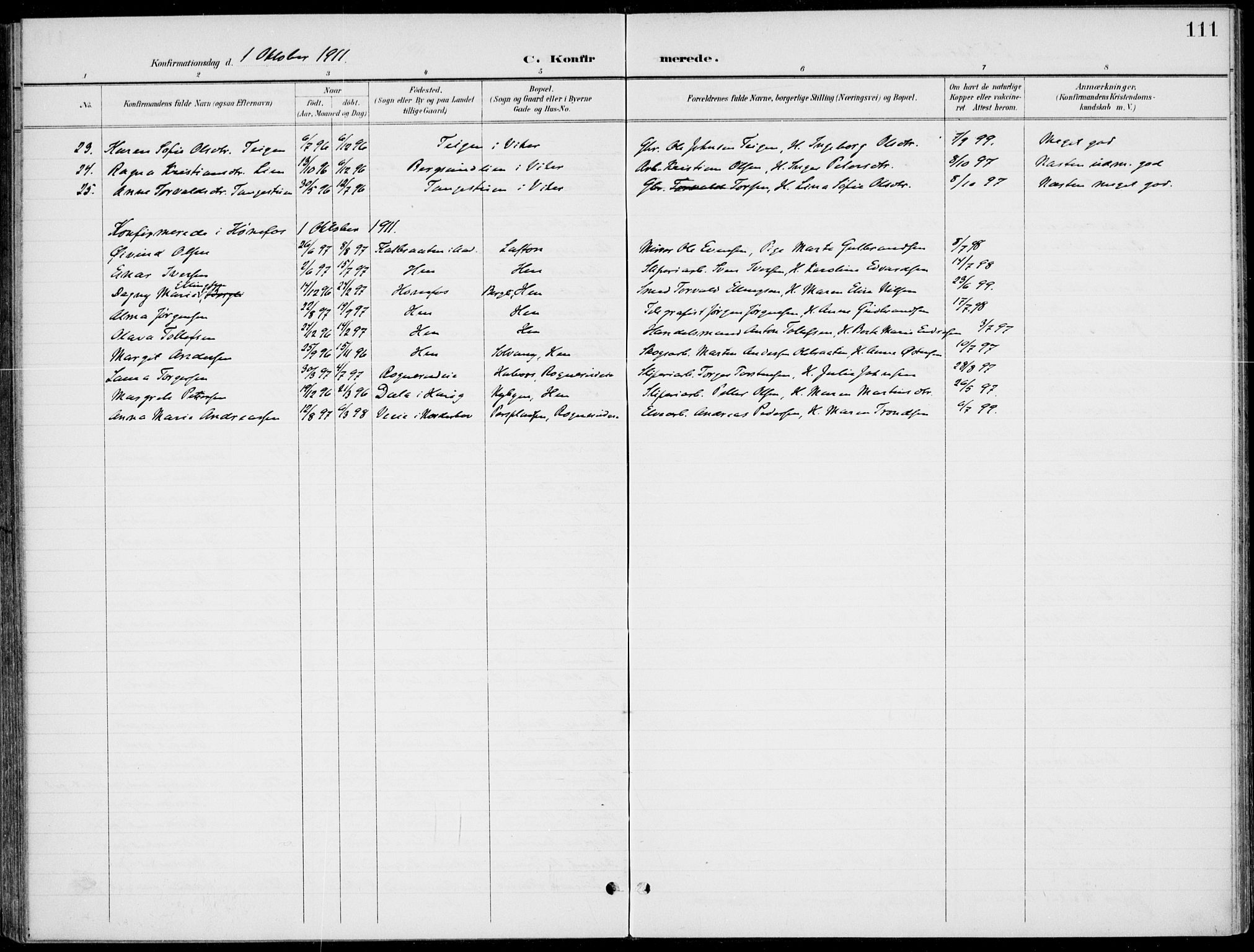 Ådal kirkebøker, AV/SAKO-A-248/F/Fb/L0002: Parish register (official) no. II 2, 1898-1917, p. 111