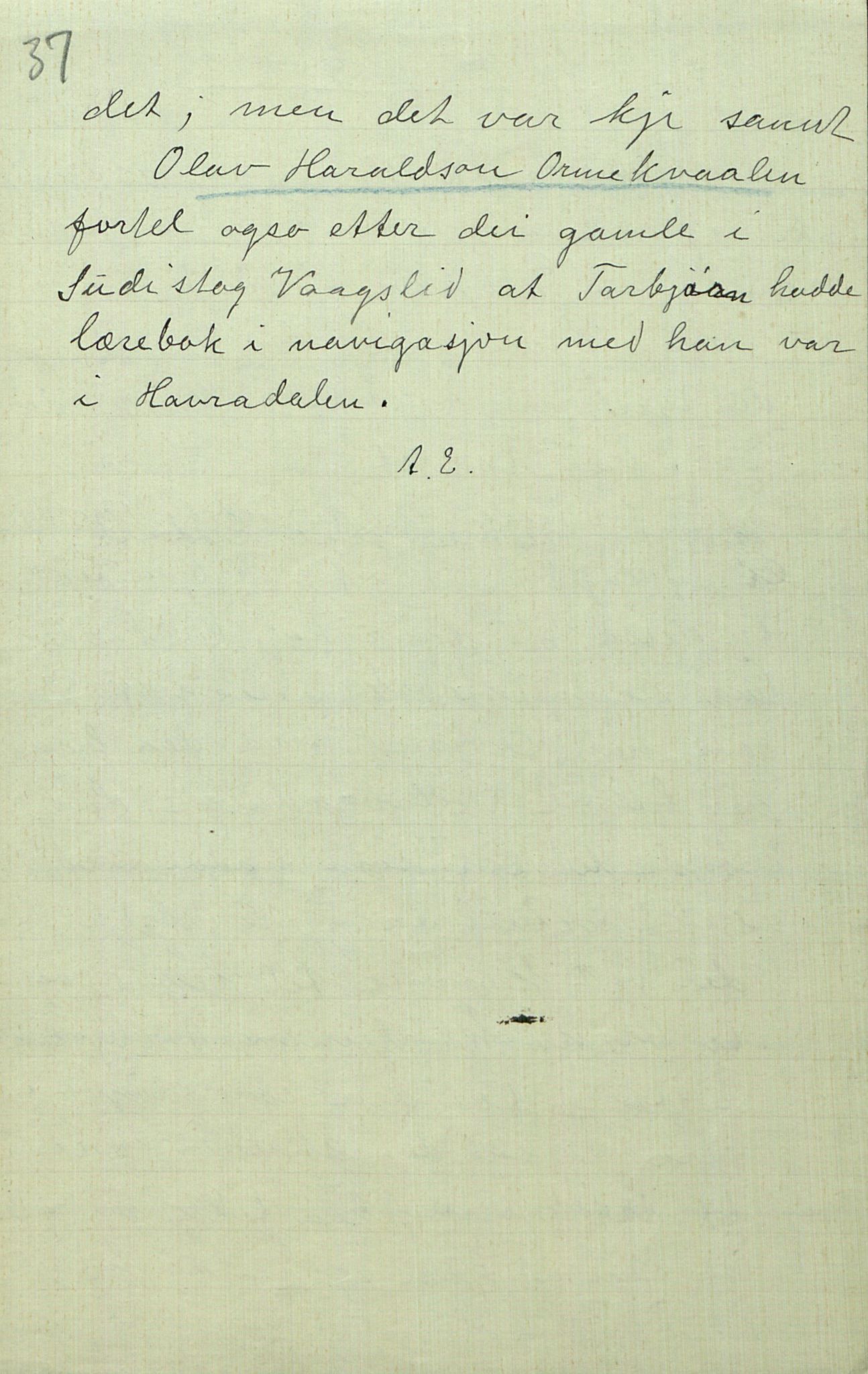 Rikard Berge, TEMU/TGM-A-1003/F/L0017/0022: 551-599 / 572 Brev o.a., 1910-1950, p. 37