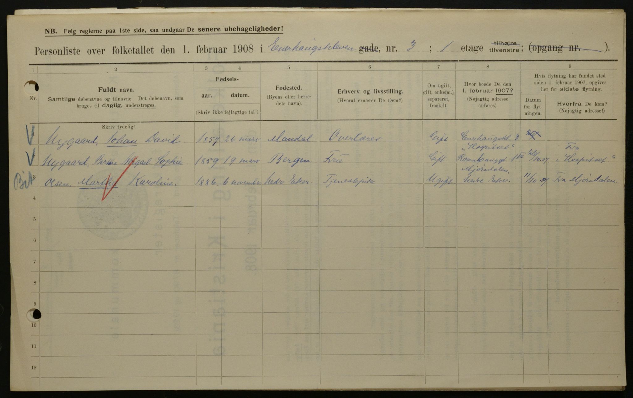 OBA, Municipal Census 1908 for Kristiania, 1908, p. 19774