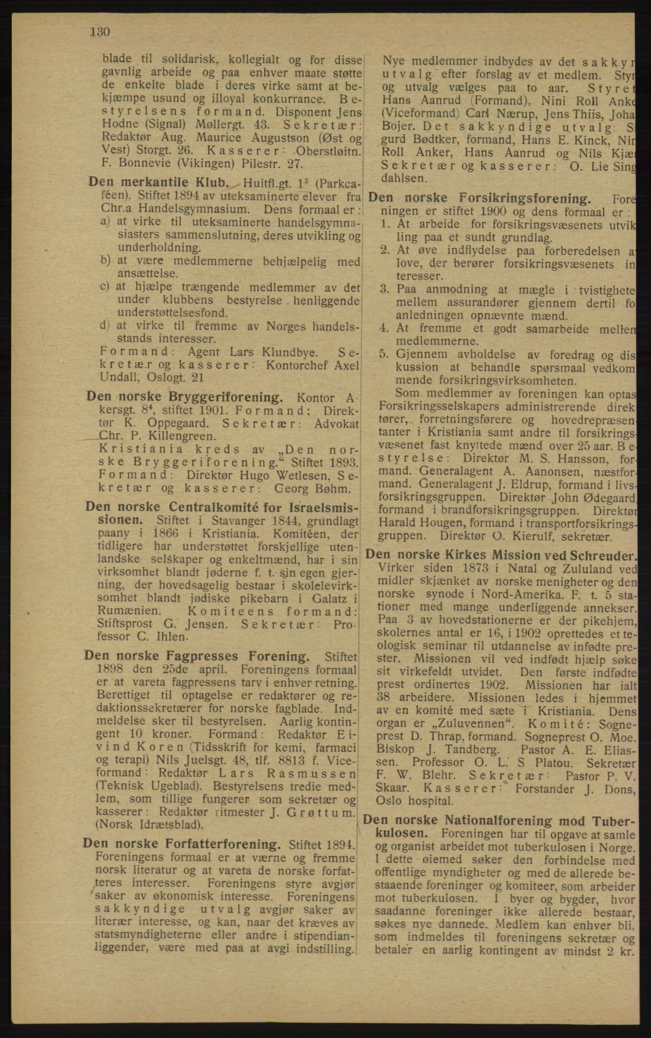 Kristiania/Oslo adressebok, PUBL/-, 1913, p. 132