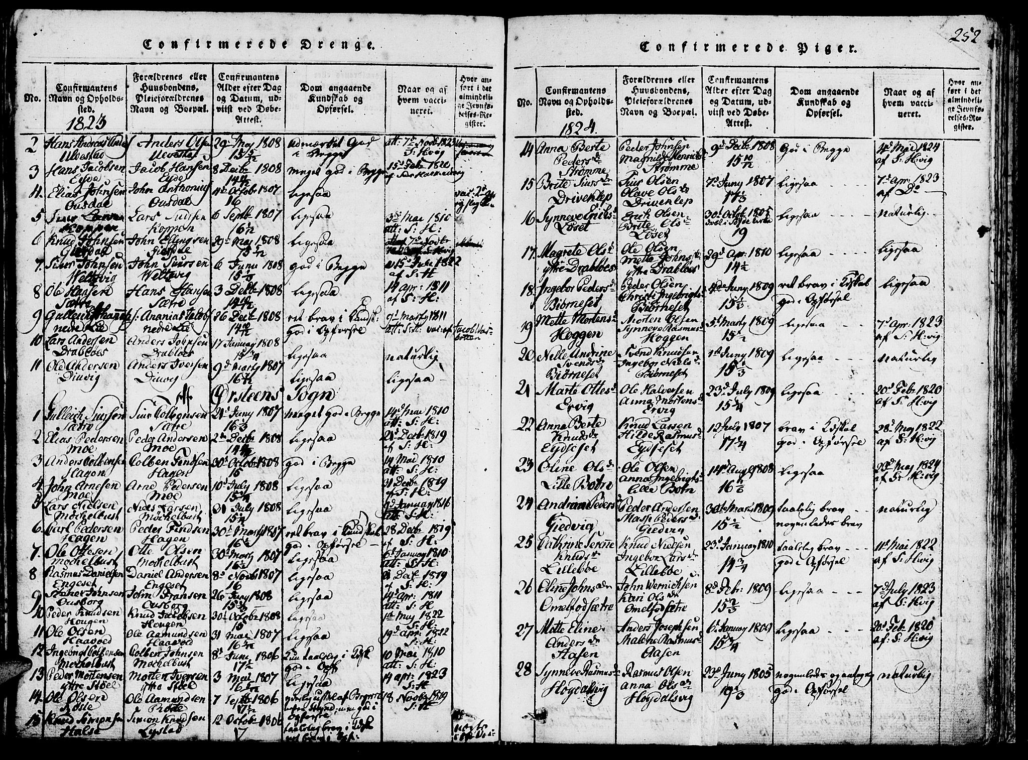 Ministerialprotokoller, klokkerbøker og fødselsregistre - Møre og Romsdal, AV/SAT-A-1454/511/L0138: Parish register (official) no. 511A05, 1817-1832, p. 252