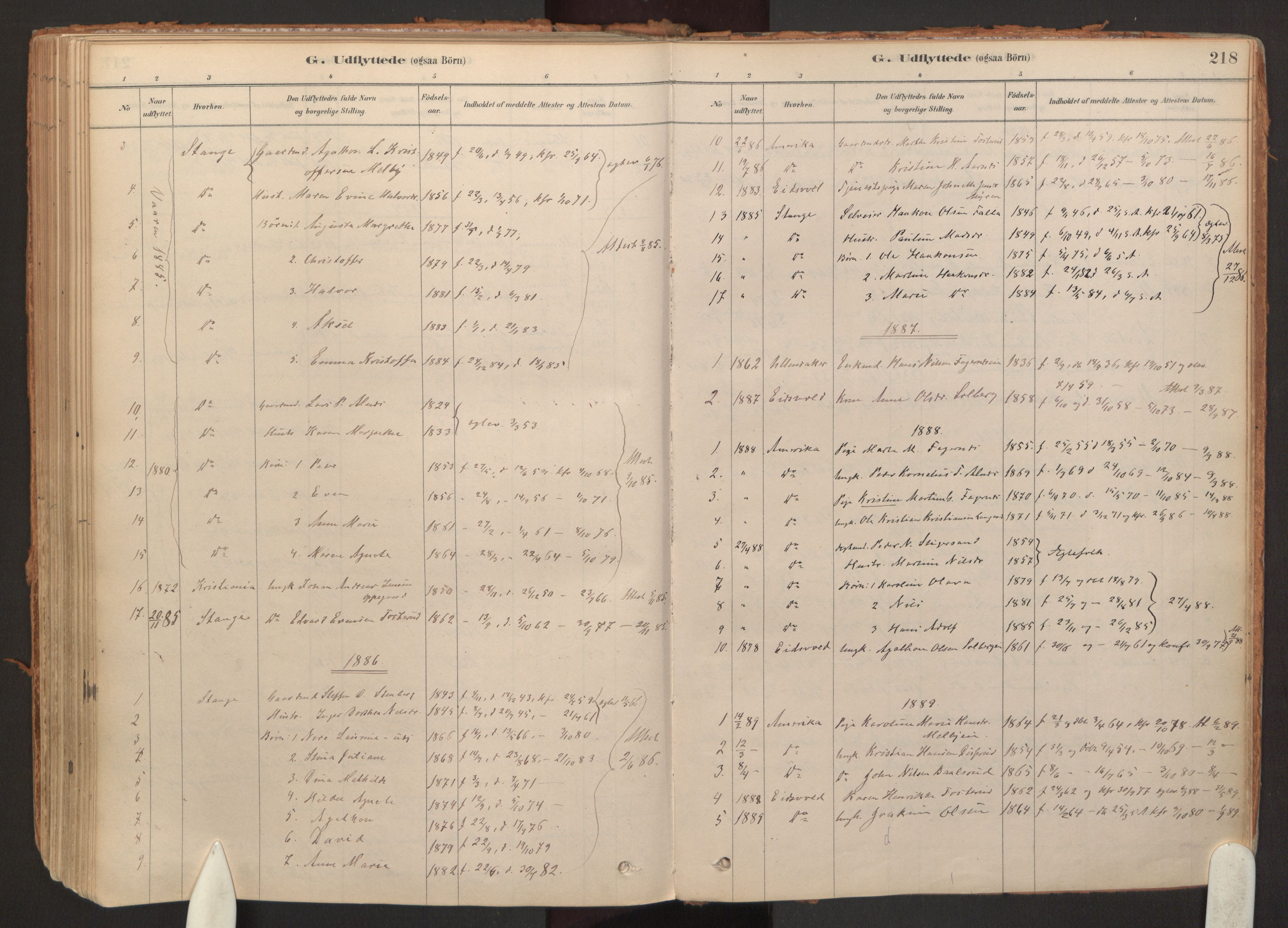 Hurdal prestekontor Kirkebøker, AV/SAO-A-10889/F/Fb/L0003: Parish register (official) no. II 3, 1878-1920, p. 218