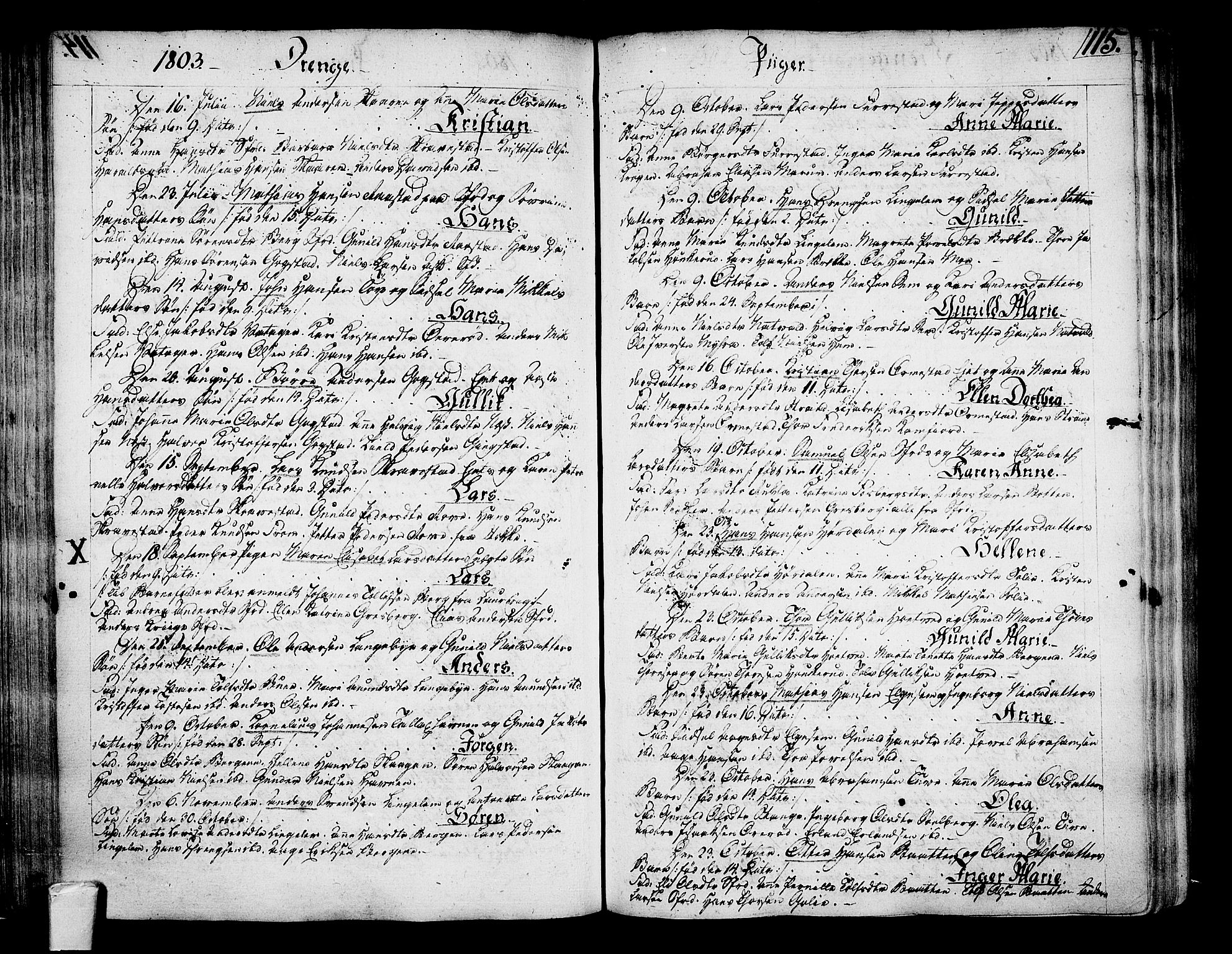 Sandar kirkebøker, SAKO/A-243/F/Fa/L0003: Parish register (official) no. 3, 1789-1814, p. 115