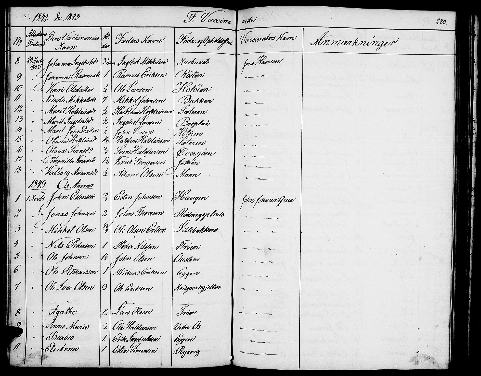 Tolga prestekontor, AV/SAH-PREST-062/K/L0005: Parish register (official) no. 5, 1836-1852, p. 280