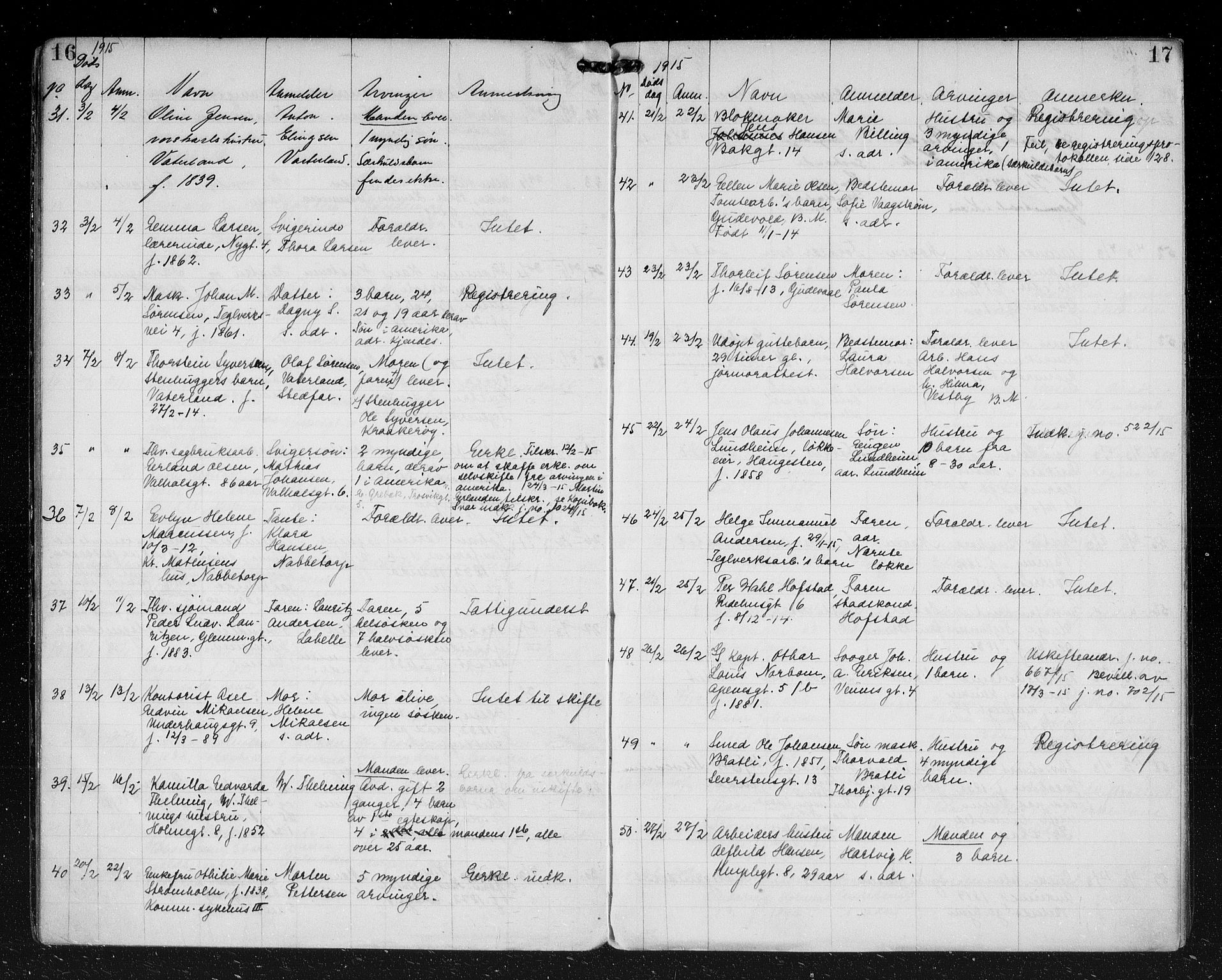 Fredrikstad byfogd, AV/SAO-A-10473a/H/Ha/Hab/L0006: Dødsfallsprotokoll, 1914-1918, p. 16-17