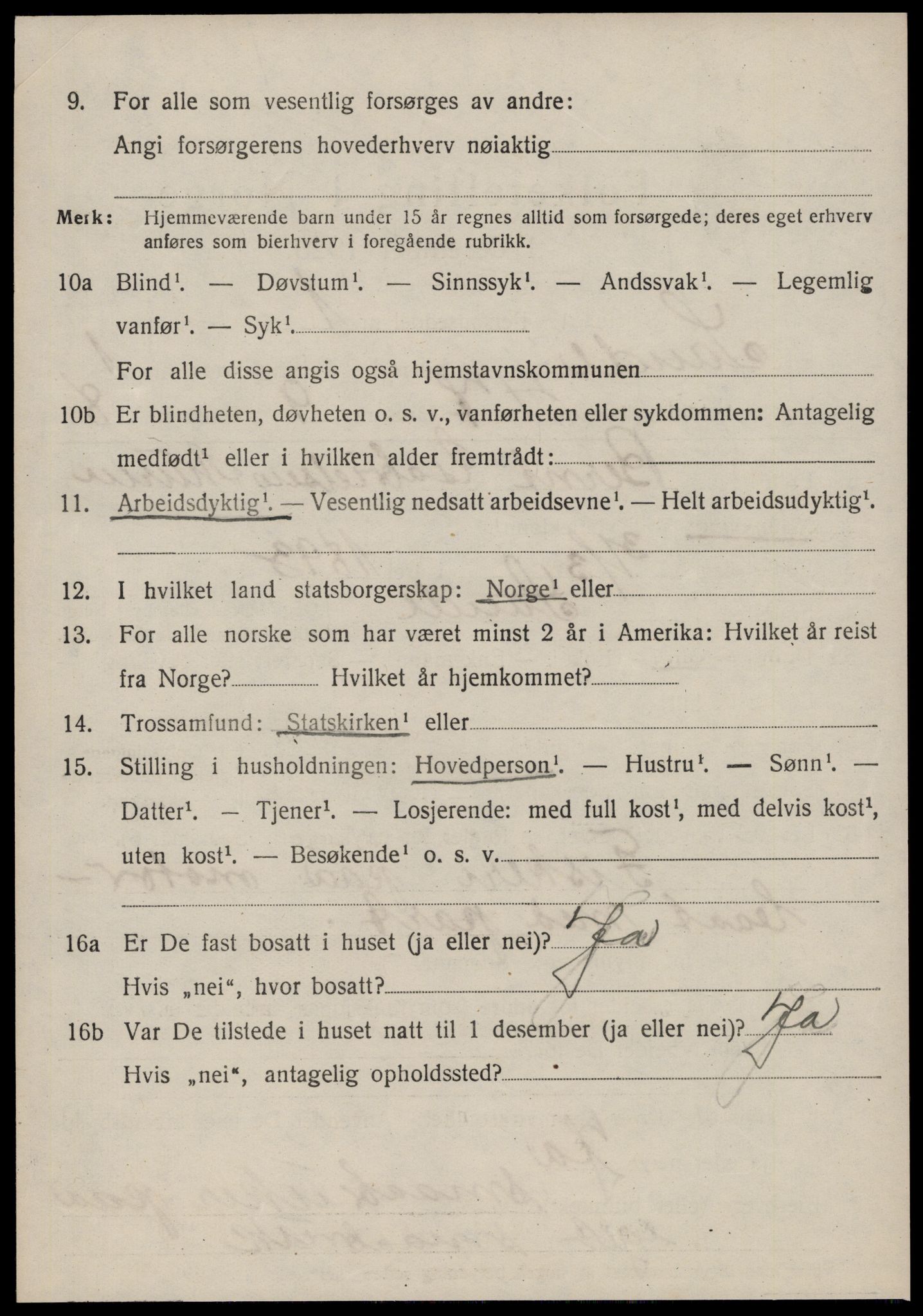 SAT, 1920 census for Sande (MR), 1920, p. 1579