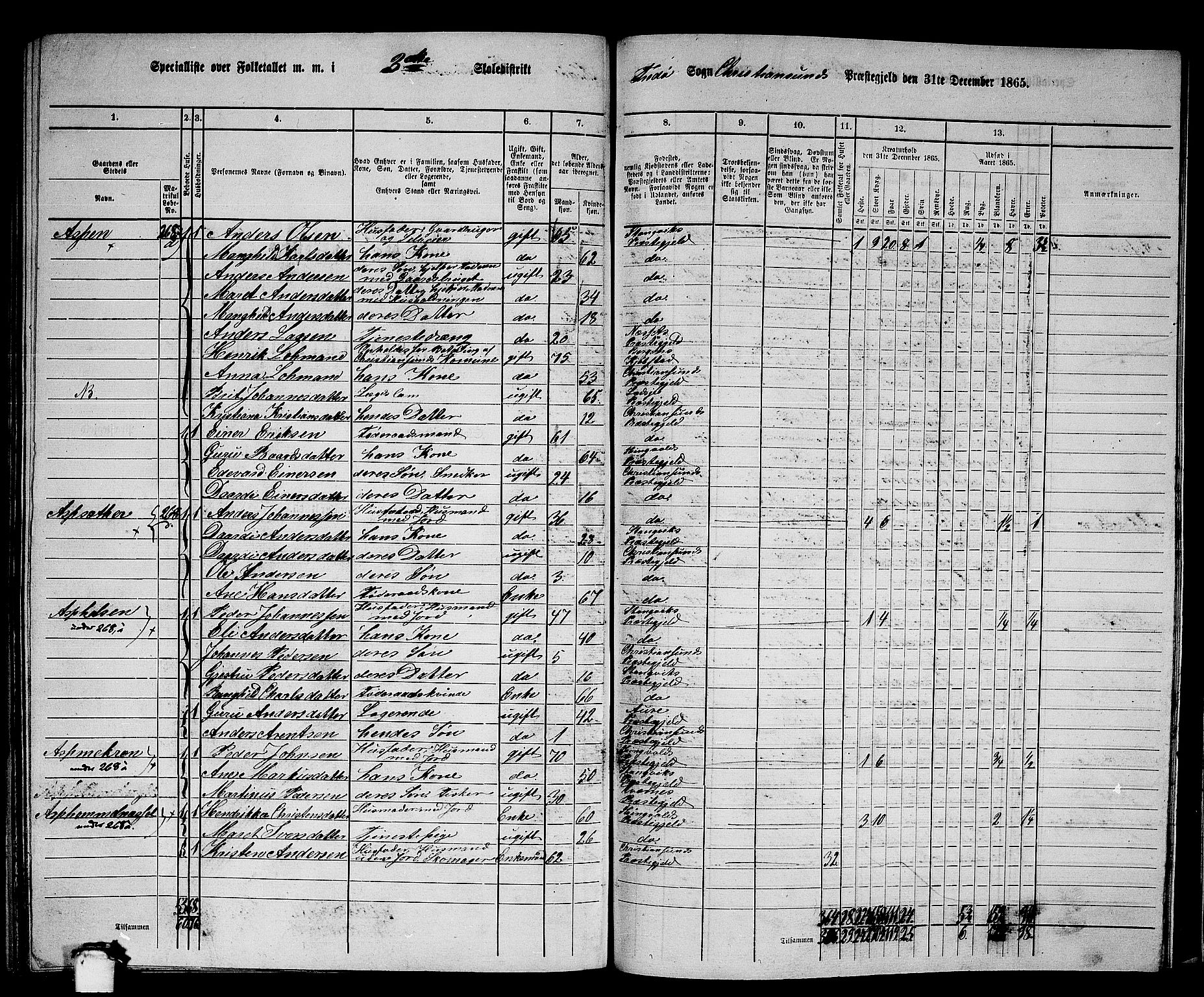 RA, 1865 census for Kristiansund/Frei og Grip, 1865, p. 51