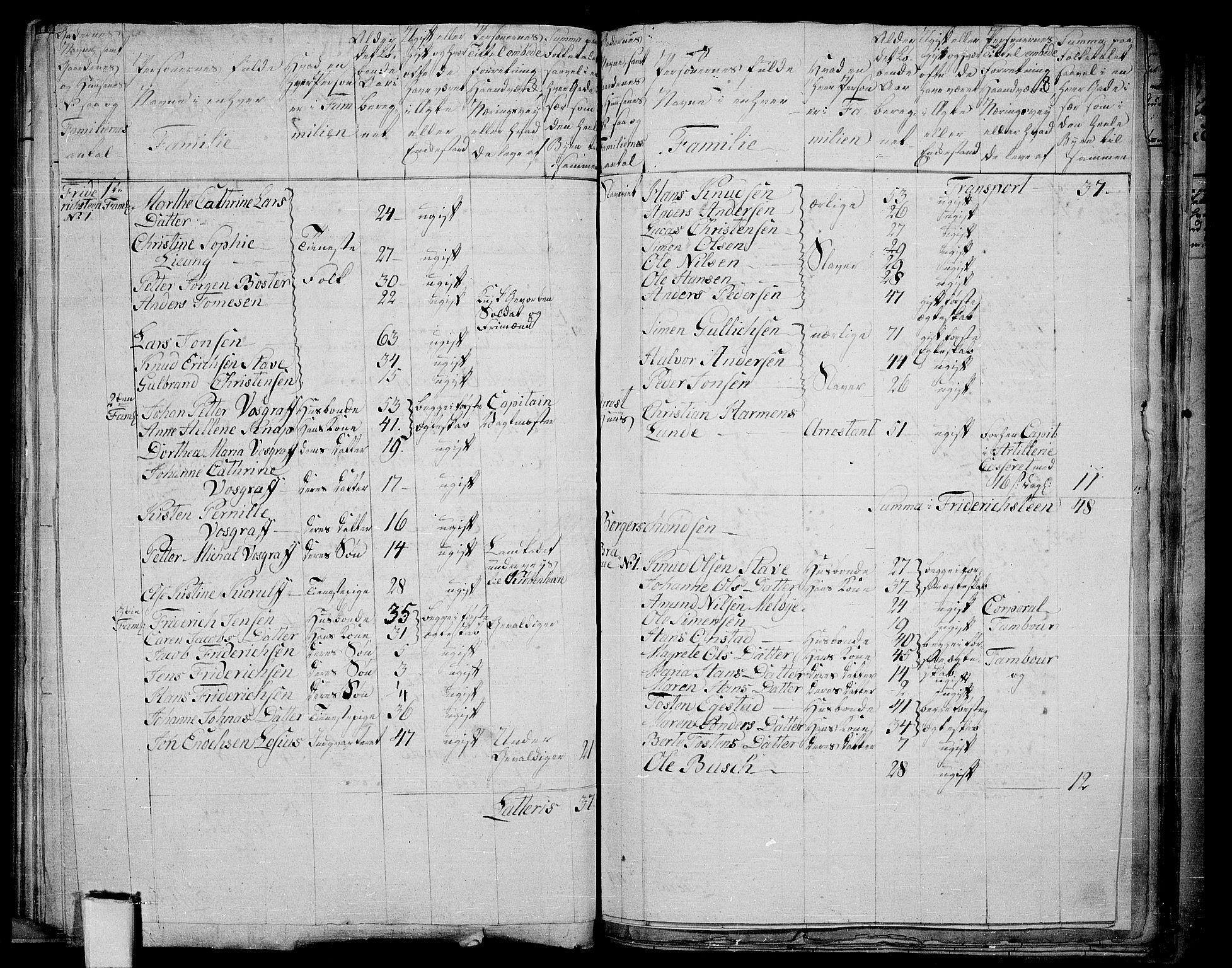 RA, 1801 census for 0101P Fredrikshald, 1801