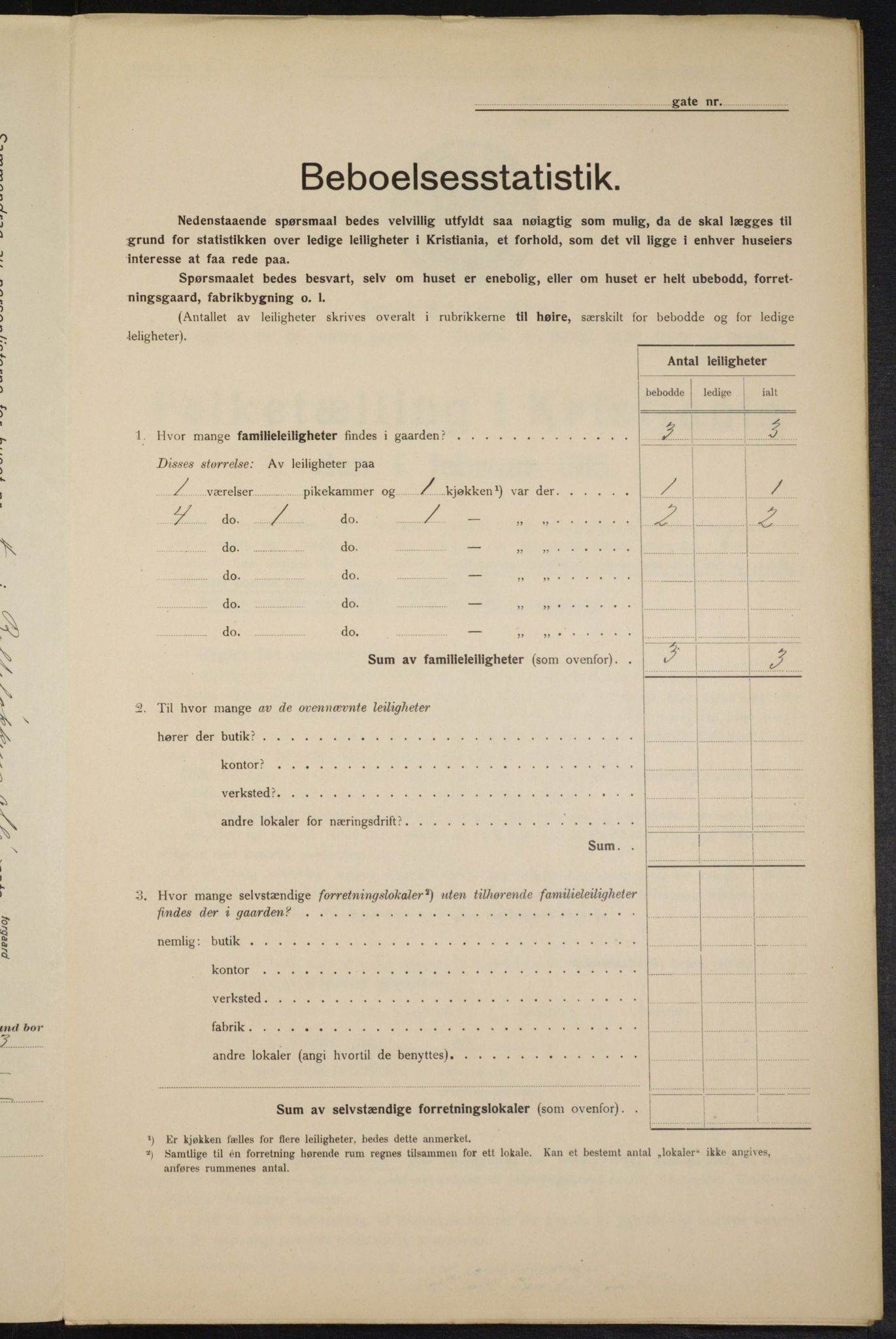 OBA, Municipal Census 1915 for Kristiania, 1915, p. 7630