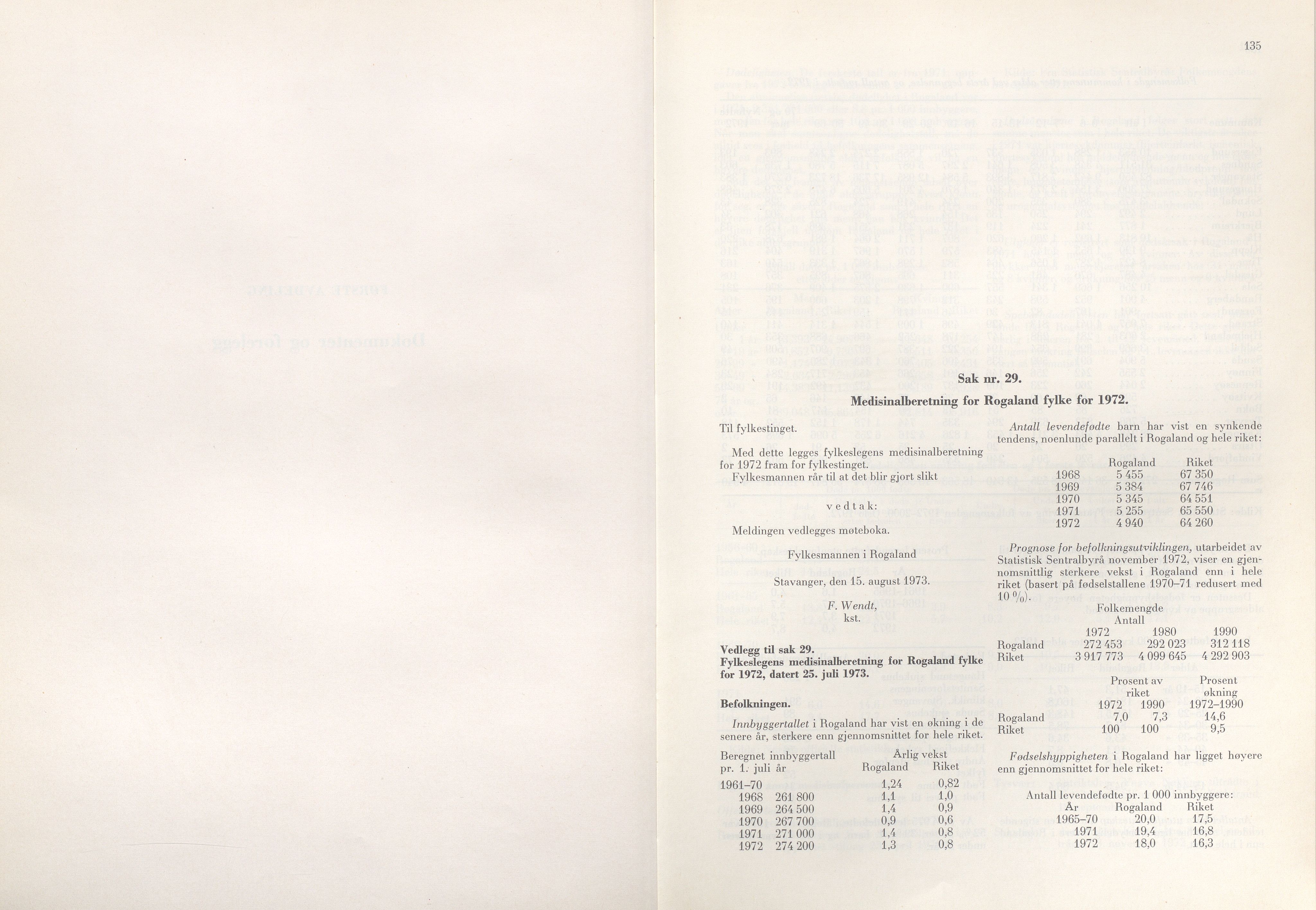 Rogaland fylkeskommune - Fylkesrådmannen , IKAR/A-900/A/Aa/Aaa/L0093: Møtebok , 1973, p. 135