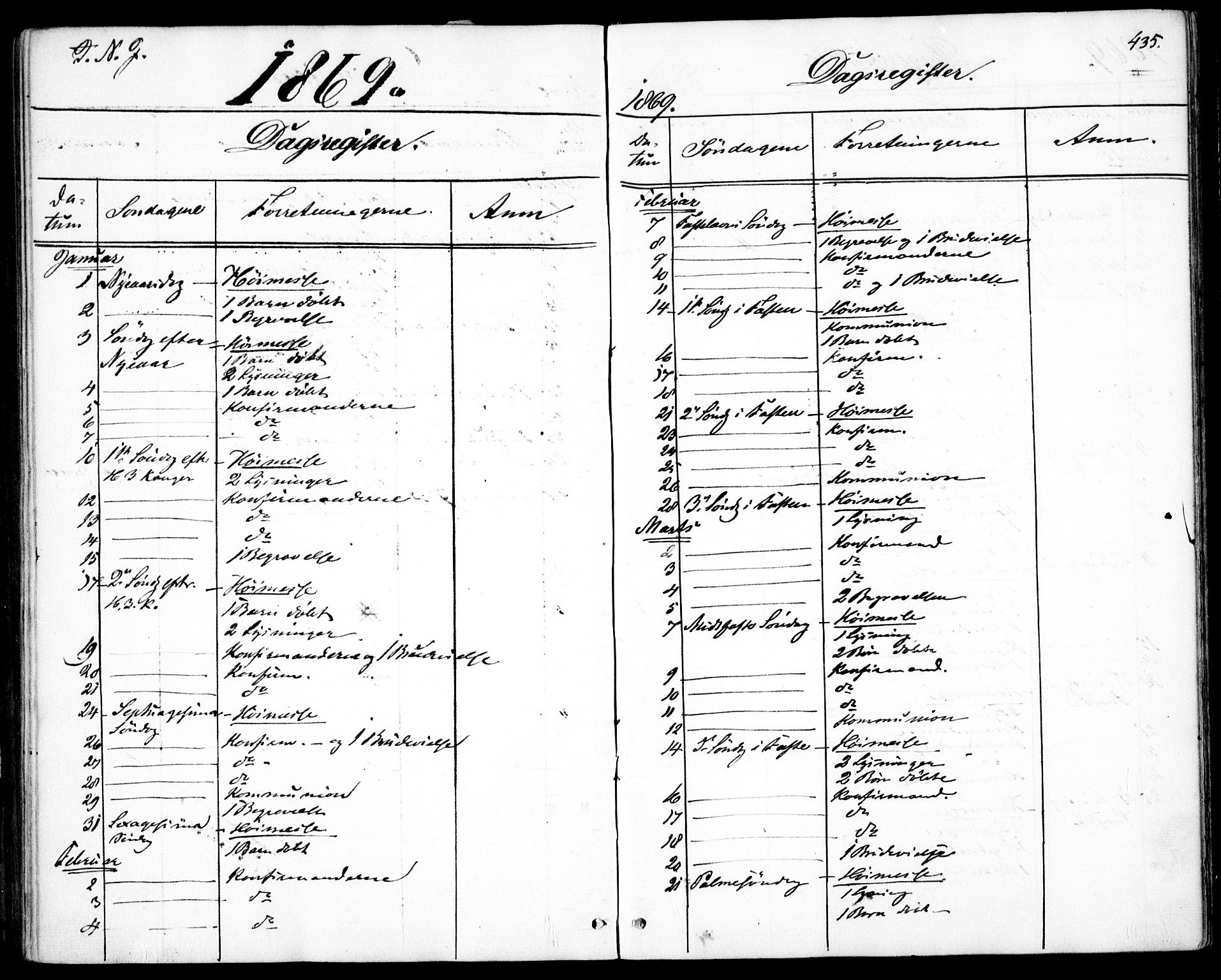 Garnisonsmenigheten Kirkebøker, SAO/A-10846/F/Fa/L0010: Parish register (official) no. 10, 1859-1869, p. 435