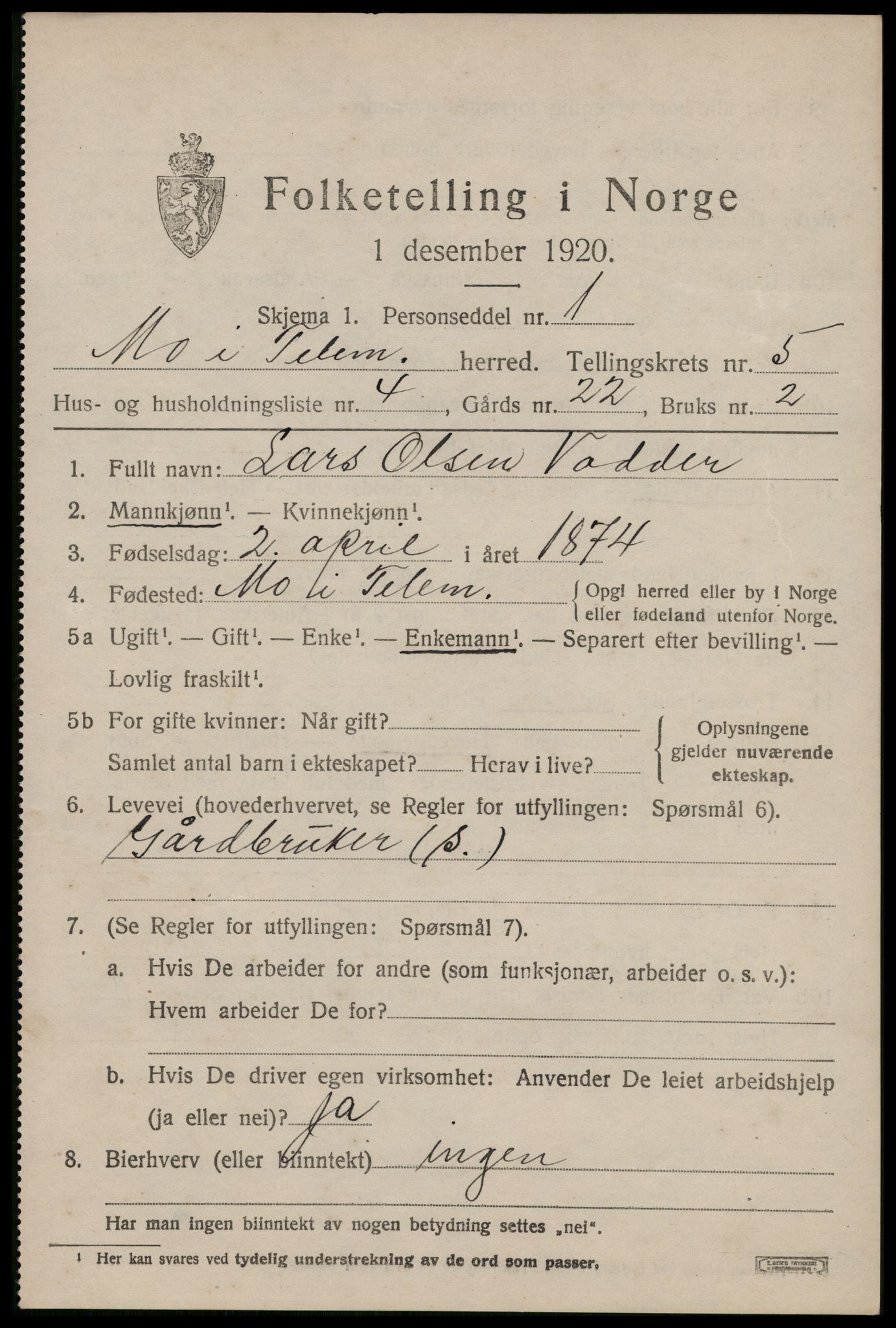 SAKO, 1920 census for Mo, 1920, p. 2032