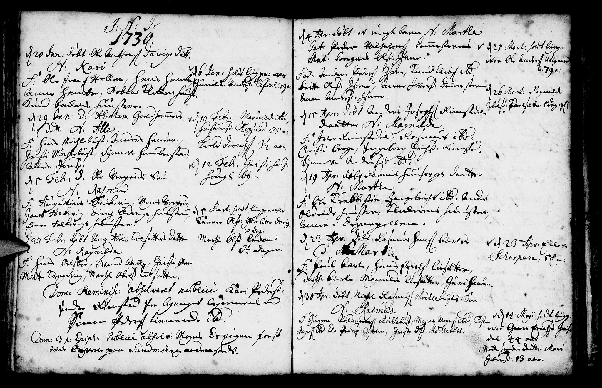 Davik sokneprestembete, SAB/A-79701/H/Haa/Haaa/L0001: Parish register (official) no. A 1, 1710-1742, p. 88