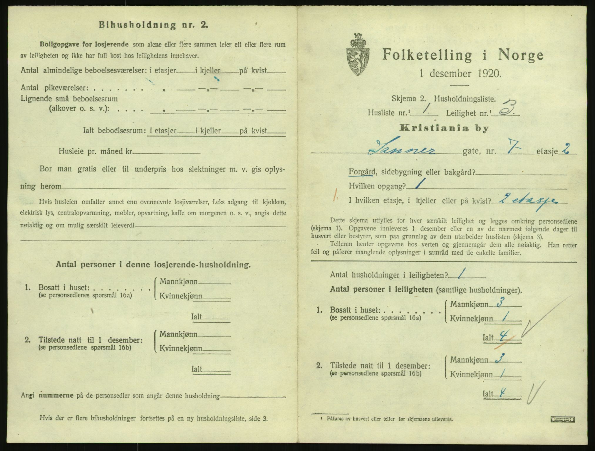 SAO, 1920 census for Kristiania, 1920, p. 87965