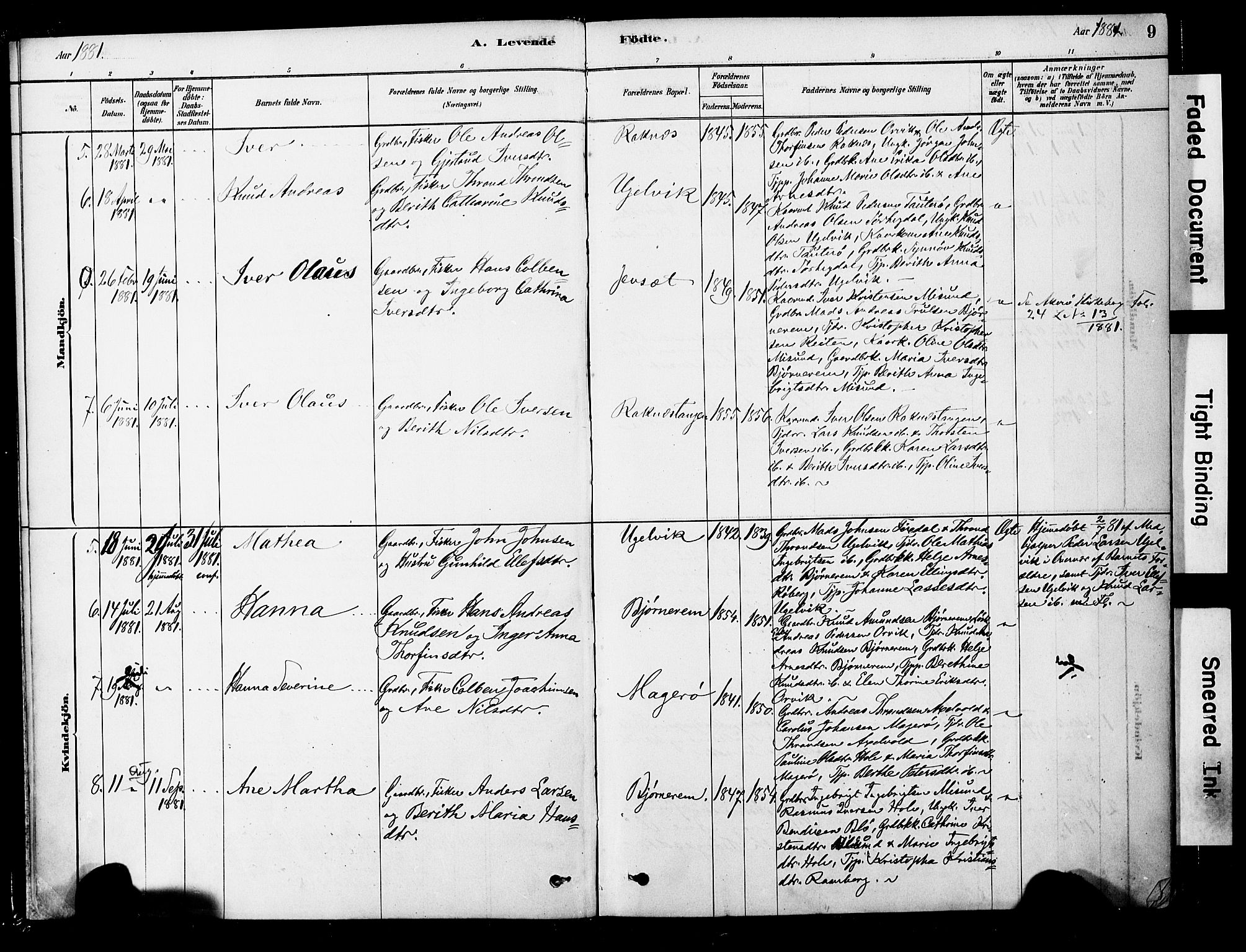 Ministerialprotokoller, klokkerbøker og fødselsregistre - Møre og Romsdal, AV/SAT-A-1454/563/L0736: Parish register (official) no. 563A01, 1878-1903, p. 9