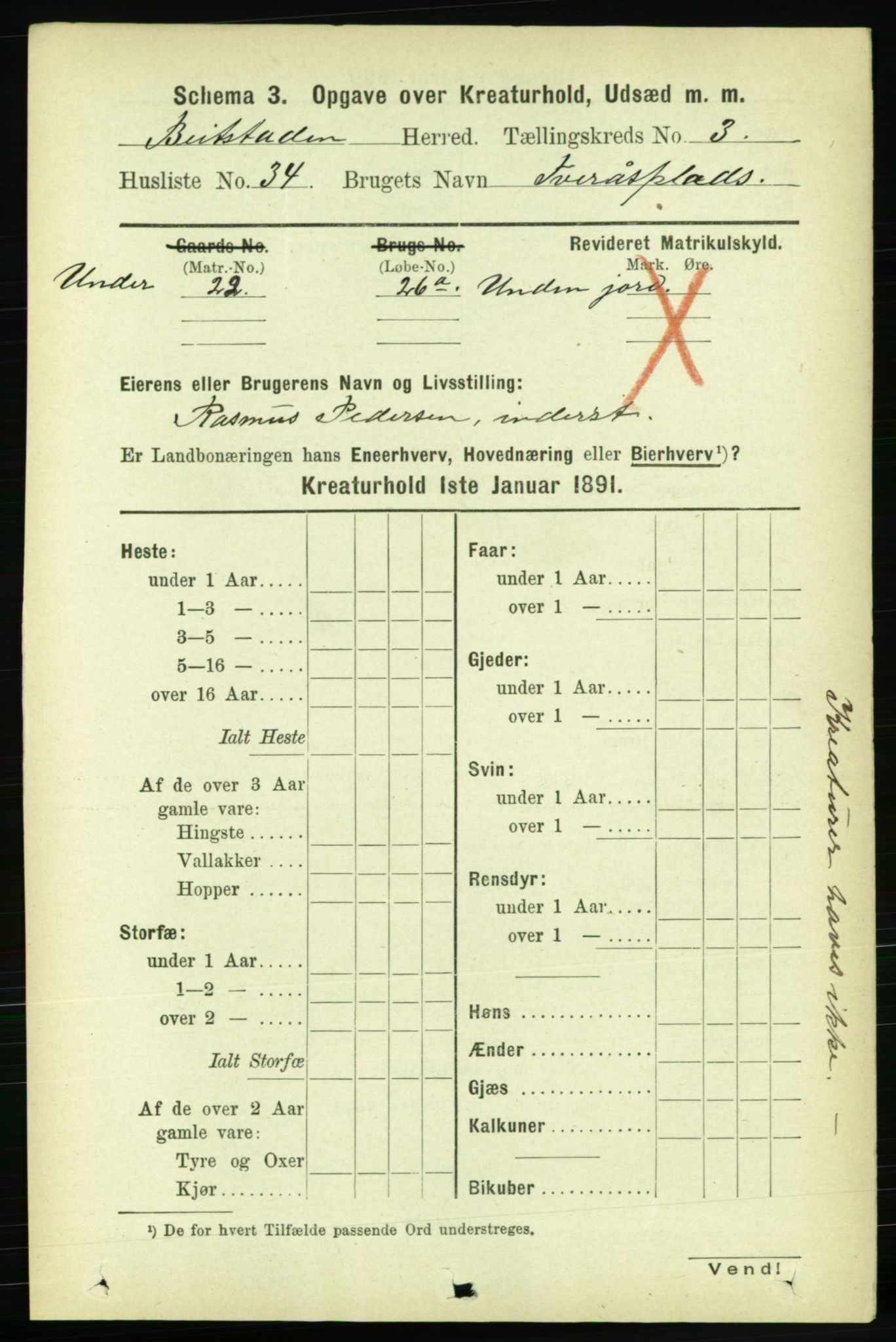 RA, 1891 census for 1727 Beitstad, 1891, p. 5786