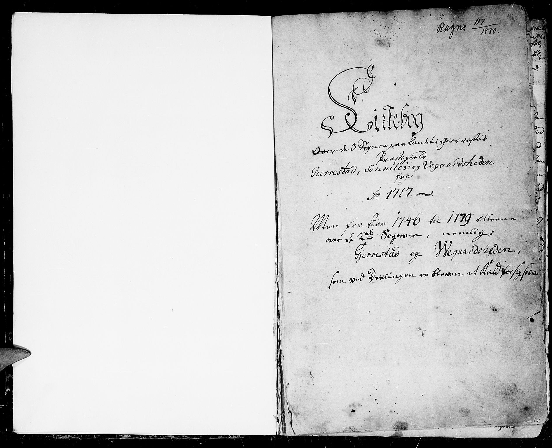 Gjerstad sokneprestkontor, AV/SAK-1111-0014/F/Fa/Faa/L0002: Parish register (official) no. A 2, 1717-1779