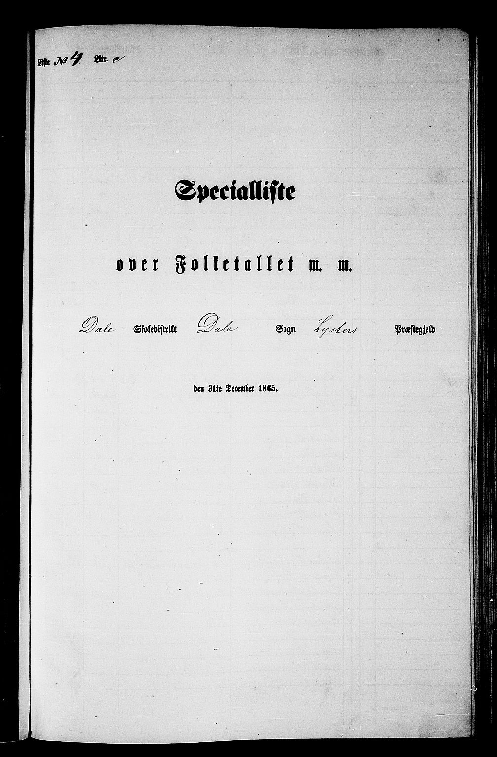 RA, 1865 census for Luster, 1865, p. 102