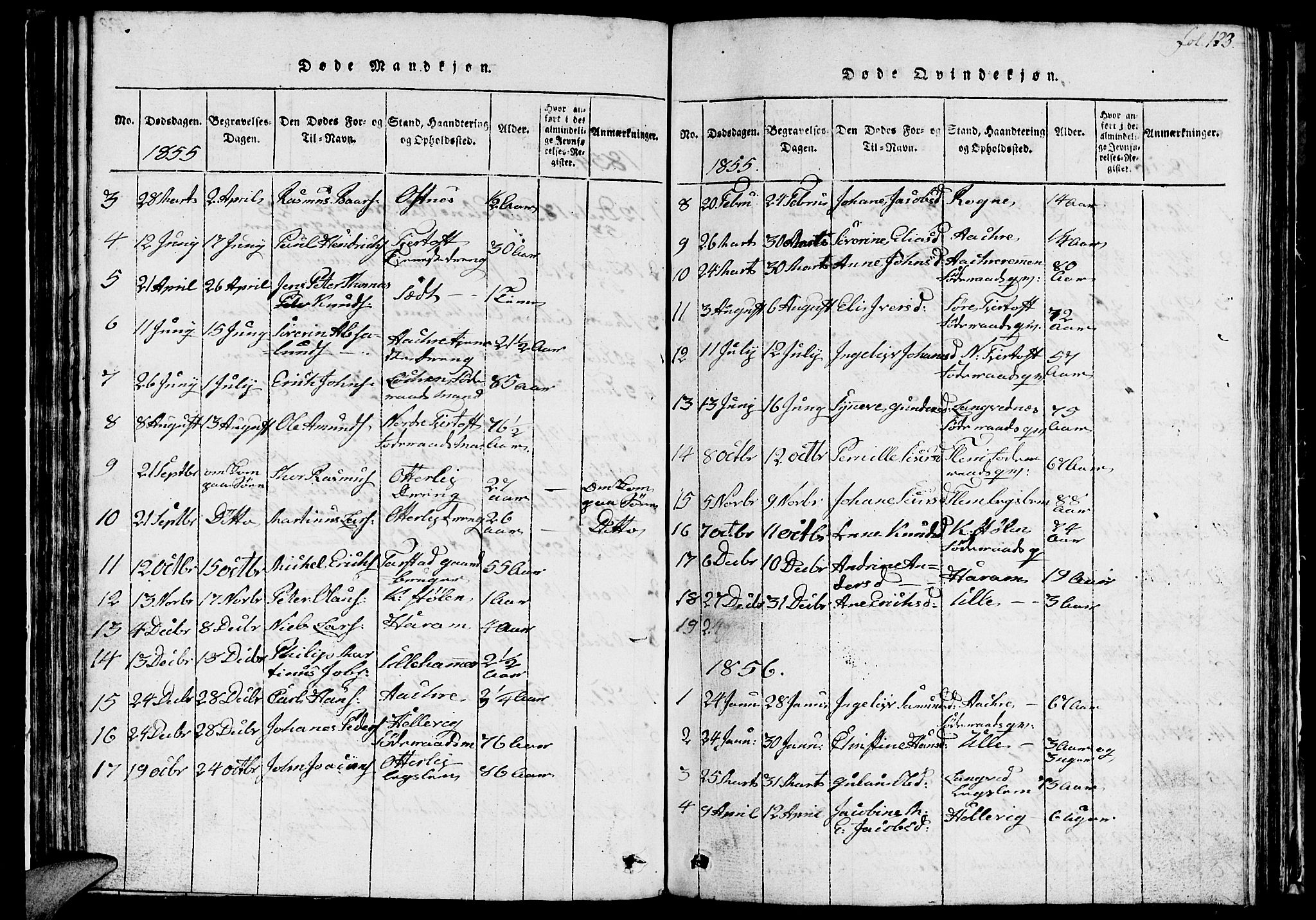 Ministerialprotokoller, klokkerbøker og fødselsregistre - Møre og Romsdal, AV/SAT-A-1454/536/L0506: Parish register (copy) no. 536C01, 1818-1859, p. 123
