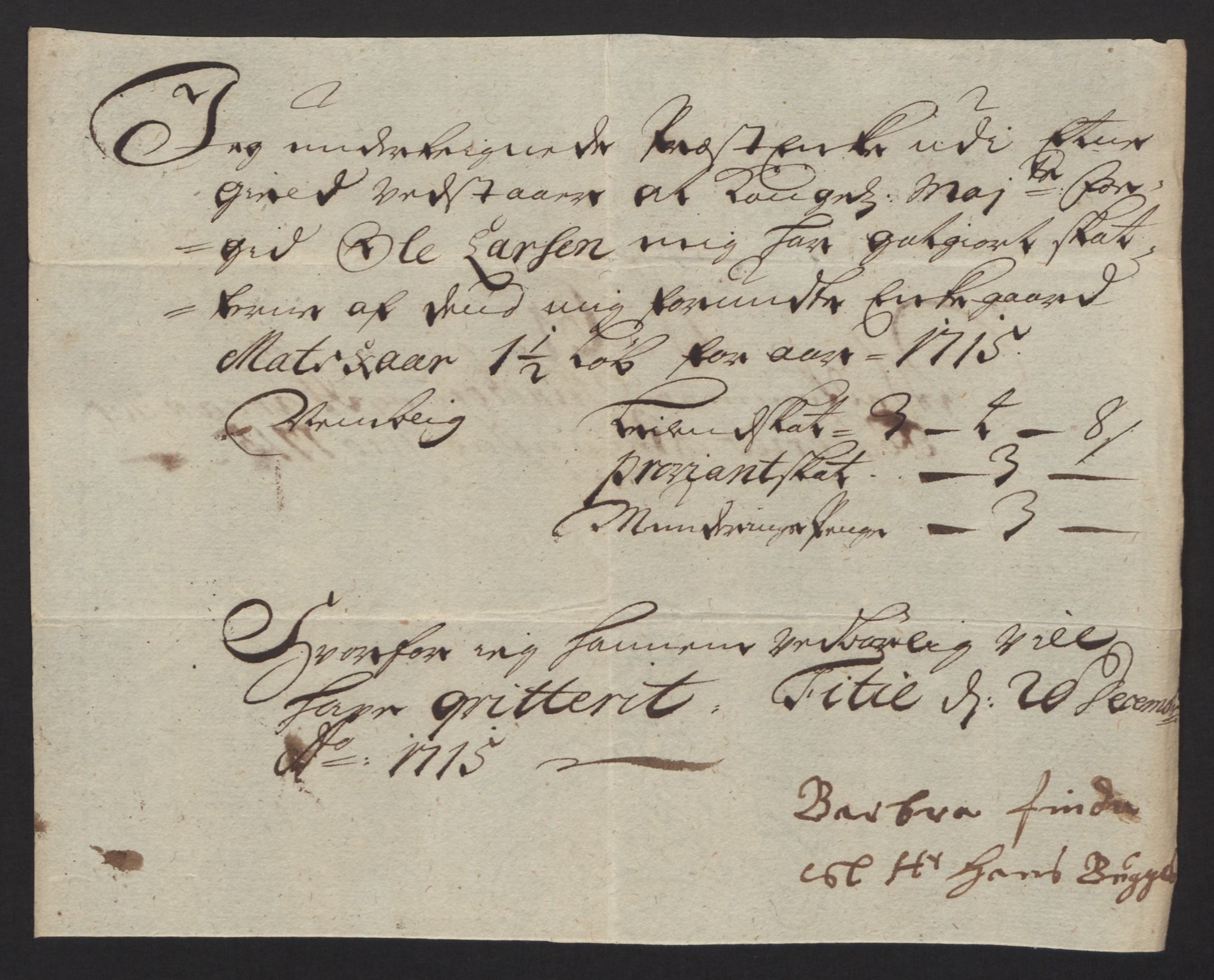 Rentekammeret inntil 1814, Reviderte regnskaper, Fogderegnskap, AV/RA-EA-4092/R48/L2991: Fogderegnskap Sunnhordland og Hardanger, 1715, p. 406