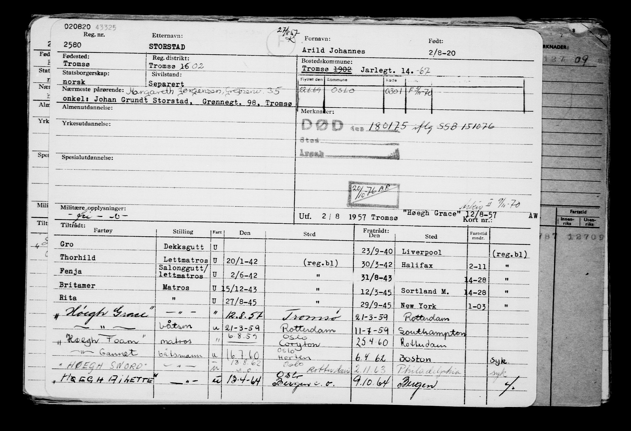 Direktoratet for sjømenn, AV/RA-S-3545/G/Gb/L0184: Hovedkort, 1920, p. 48